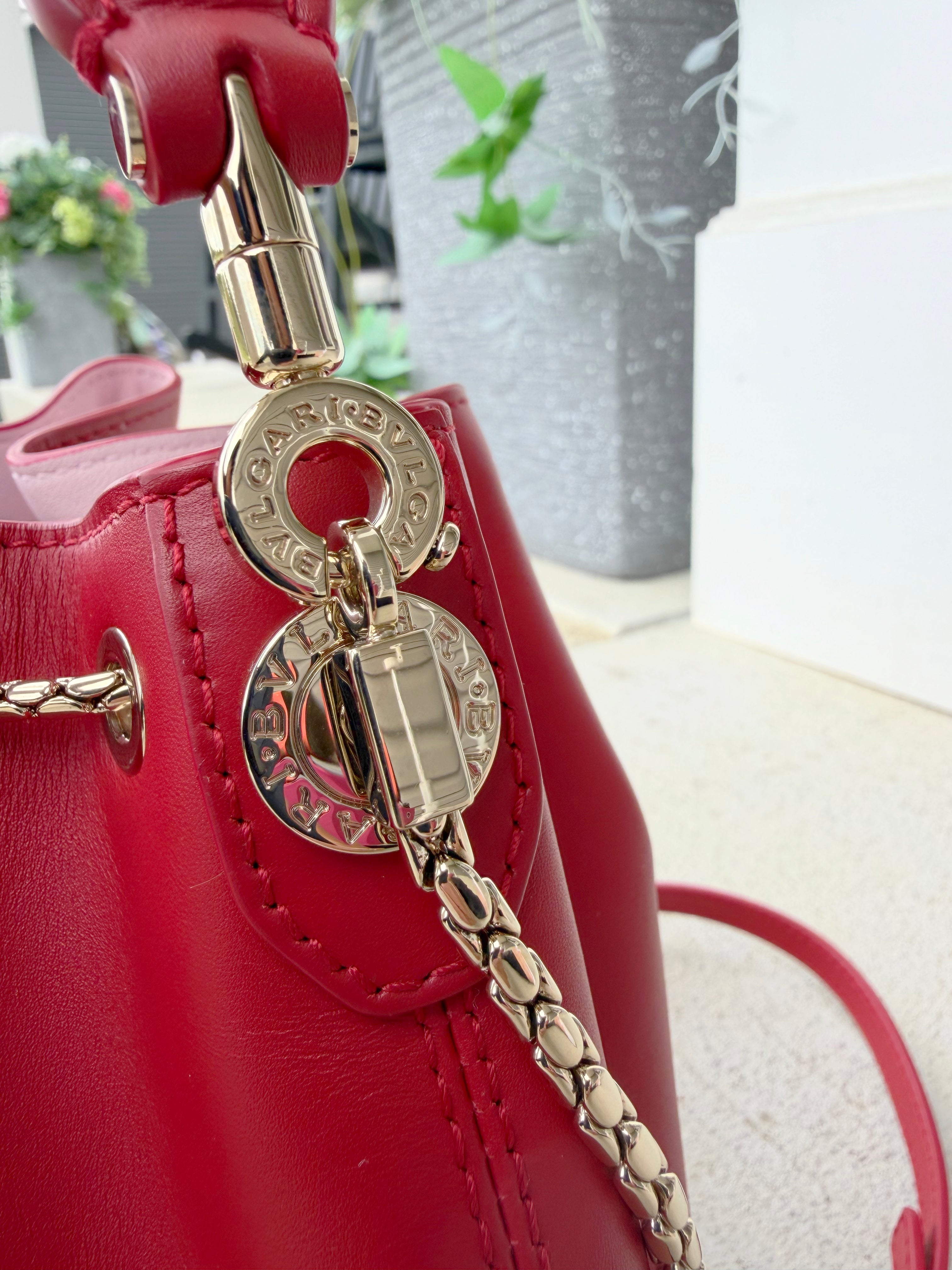 Bvlgari Bucket Bag Red