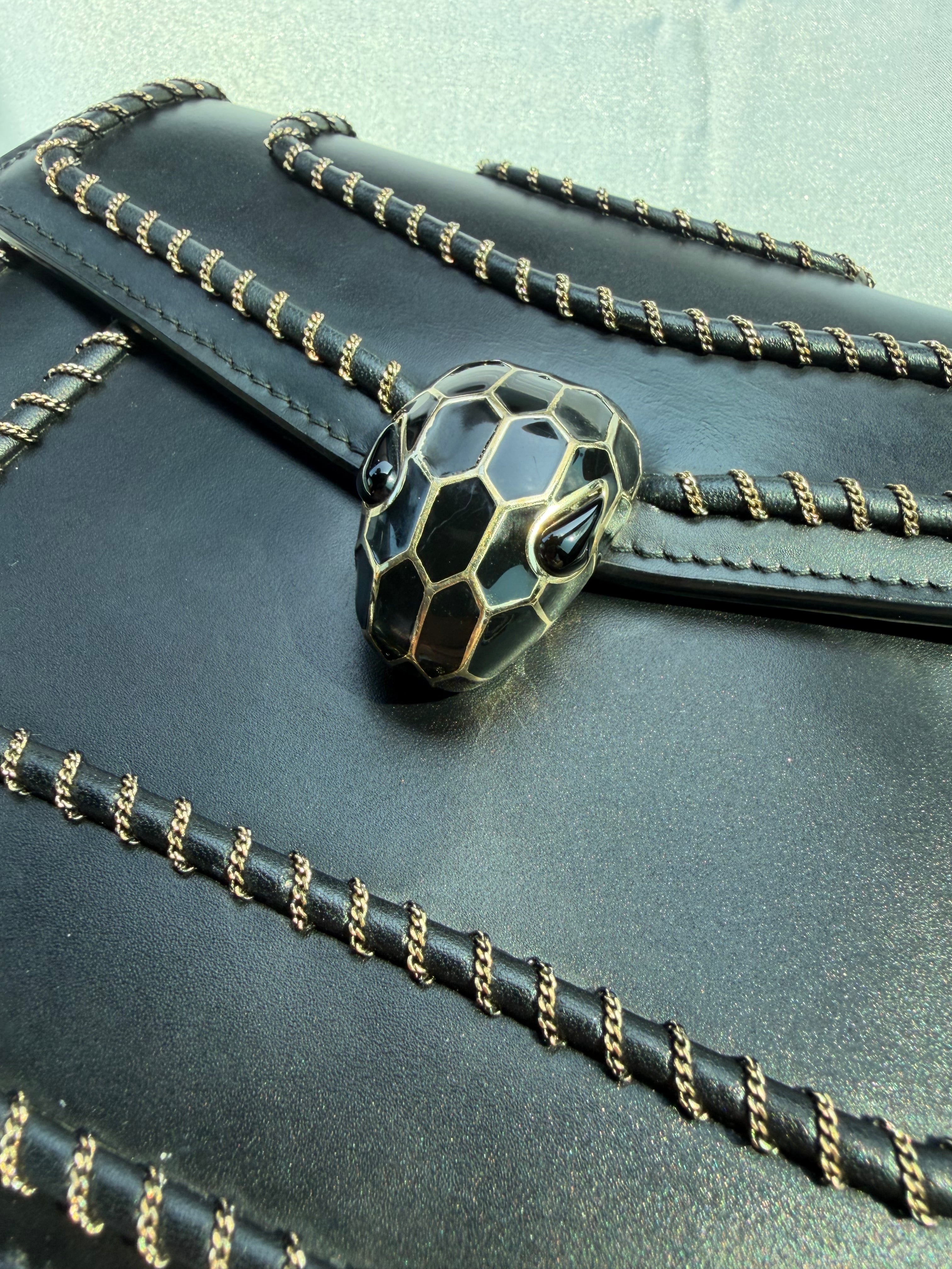 Bvlgari Black Chain Around Small Serpenti