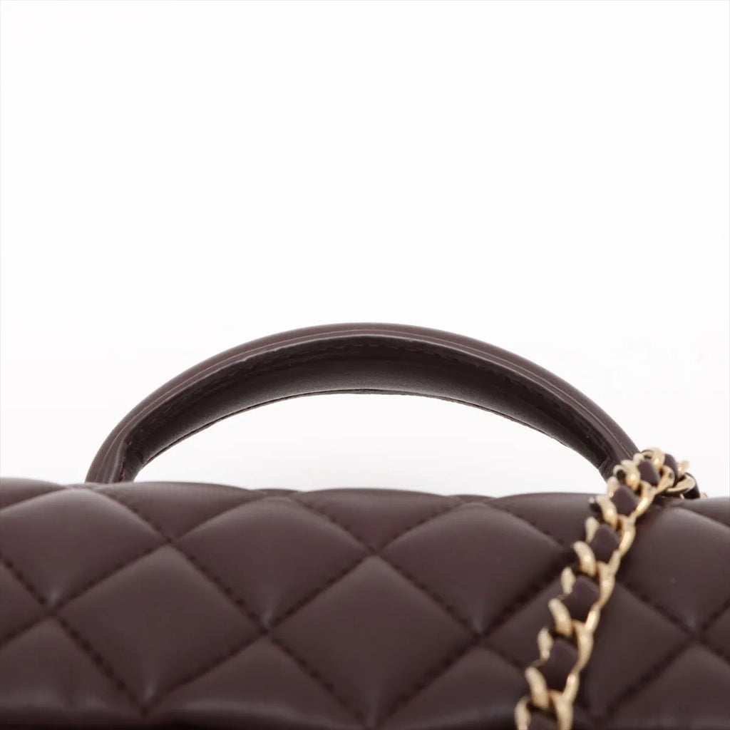 Chanel Brown Mini Top Handle