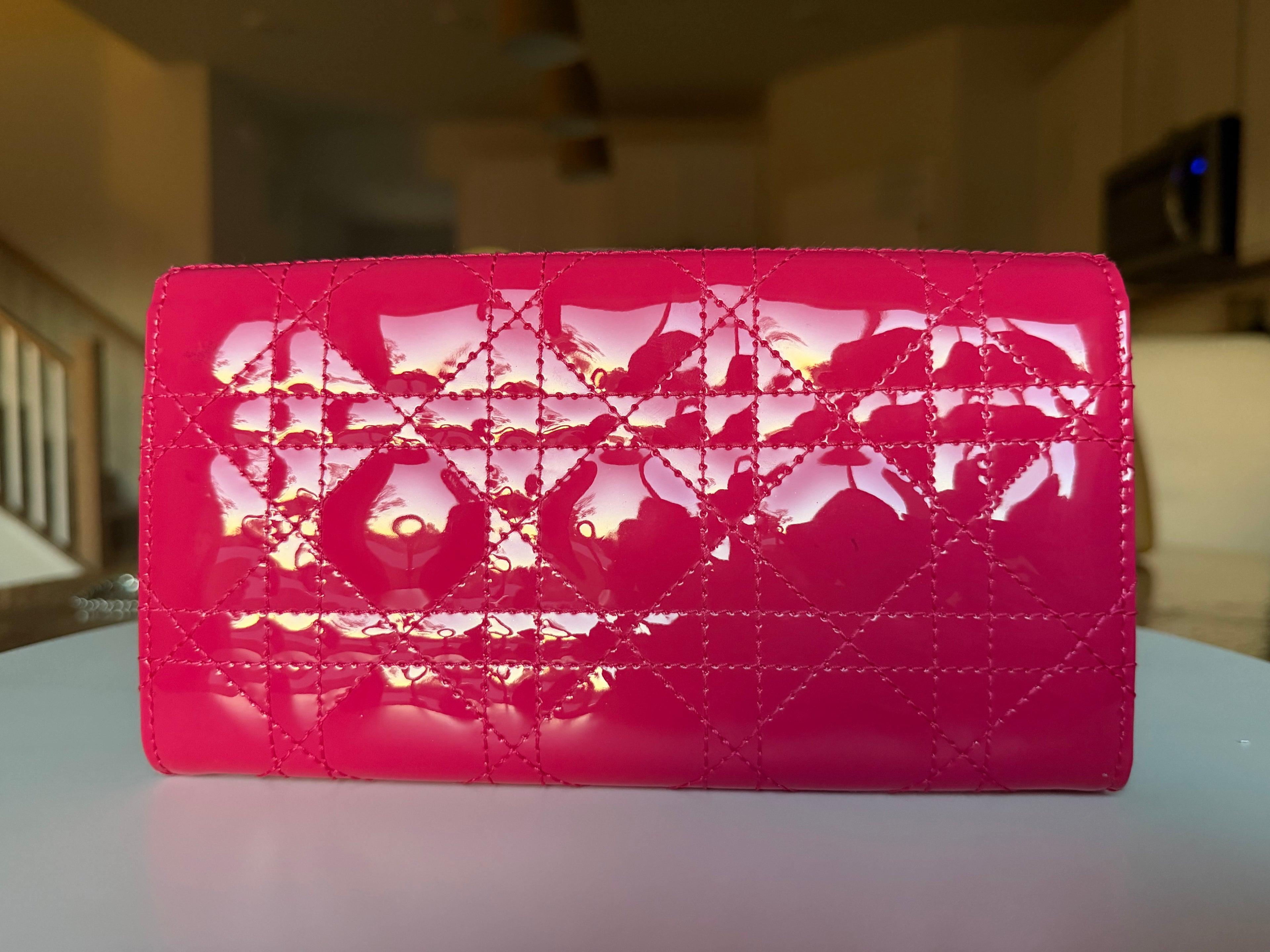 Christian Dior Pink Patent Wallet