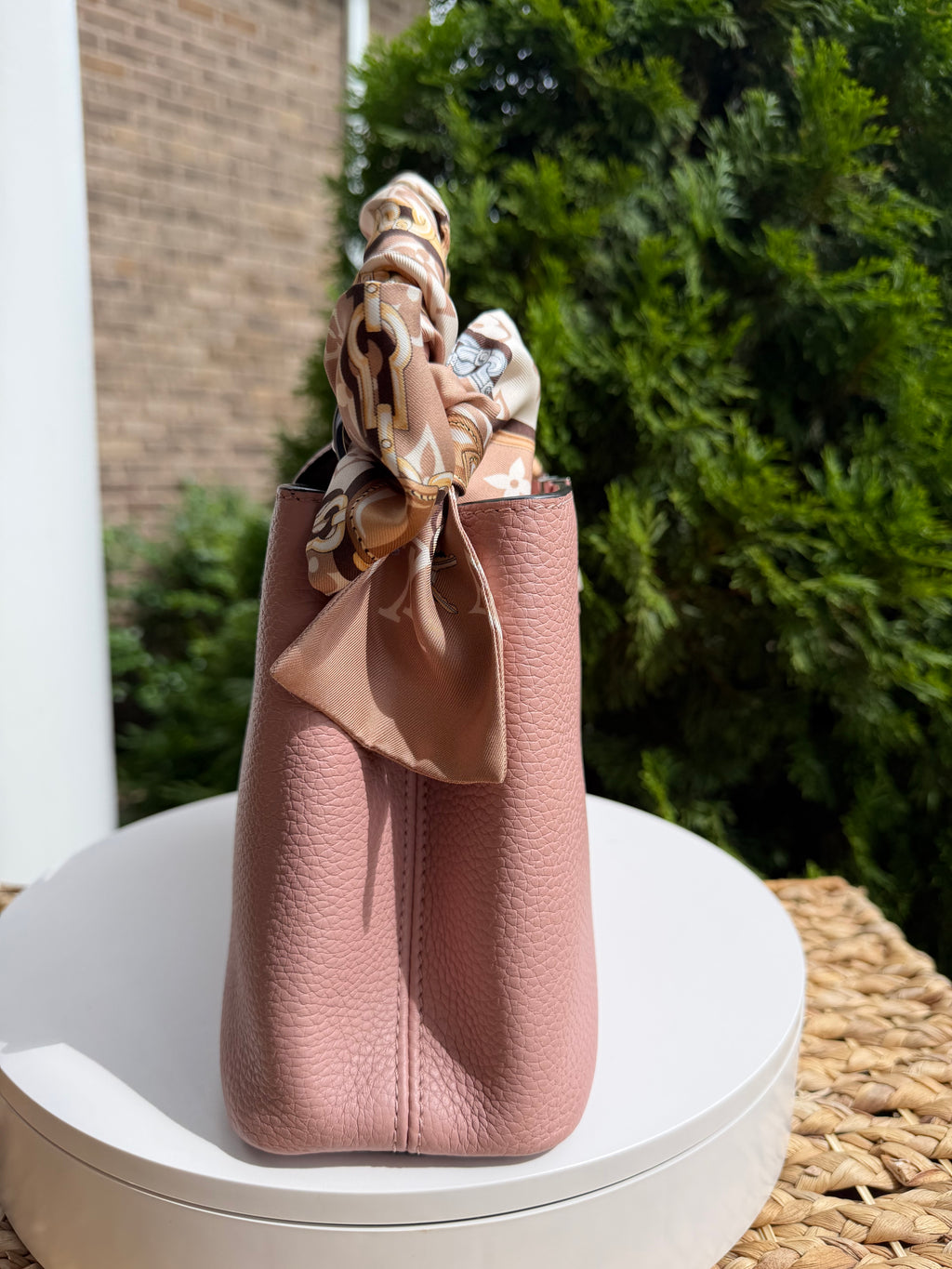 Louis Vuitton Capuchine BB Pink with Twilly