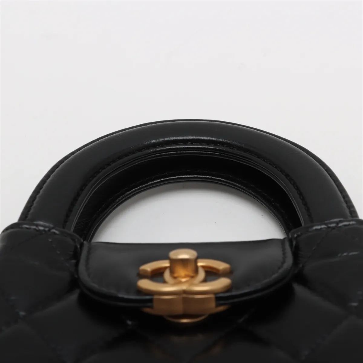 Chanel Shiny Aged Calfskin Quilted Nano Kelly Shopper