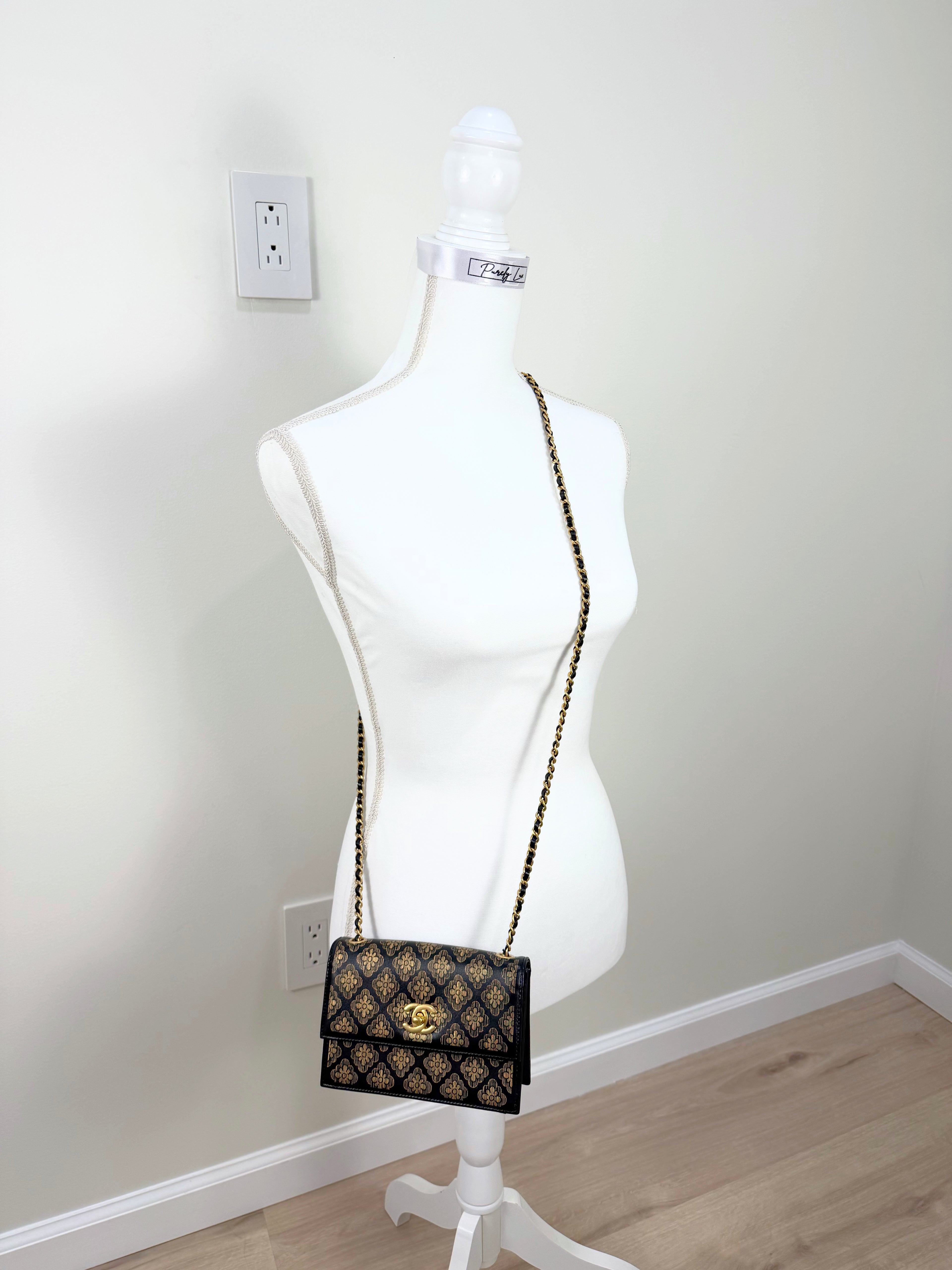 Chanel Black Gold Crossbody