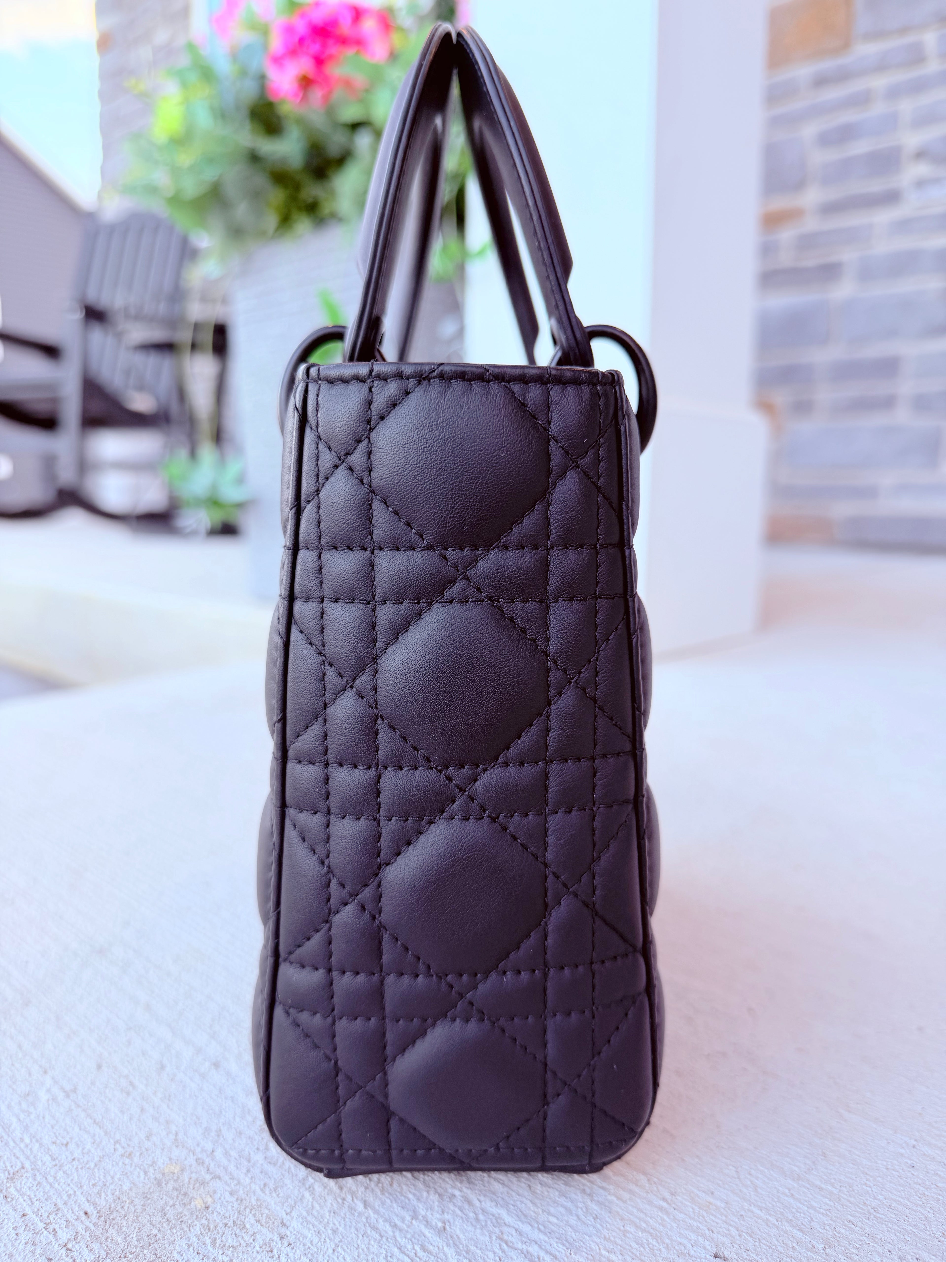 Christian Dior Small Matte Black Lady