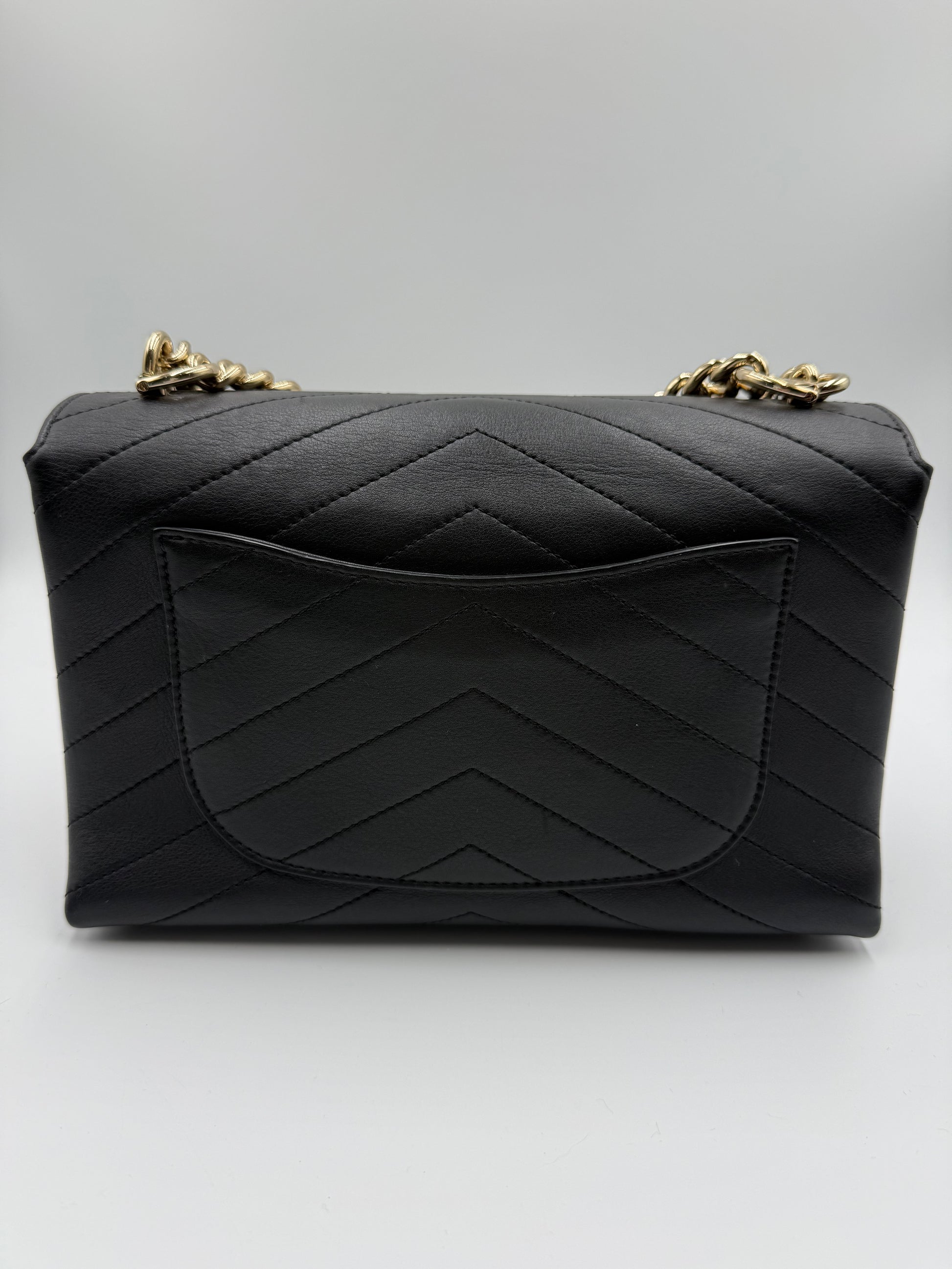 Chanel Chevron Two Way Handbag