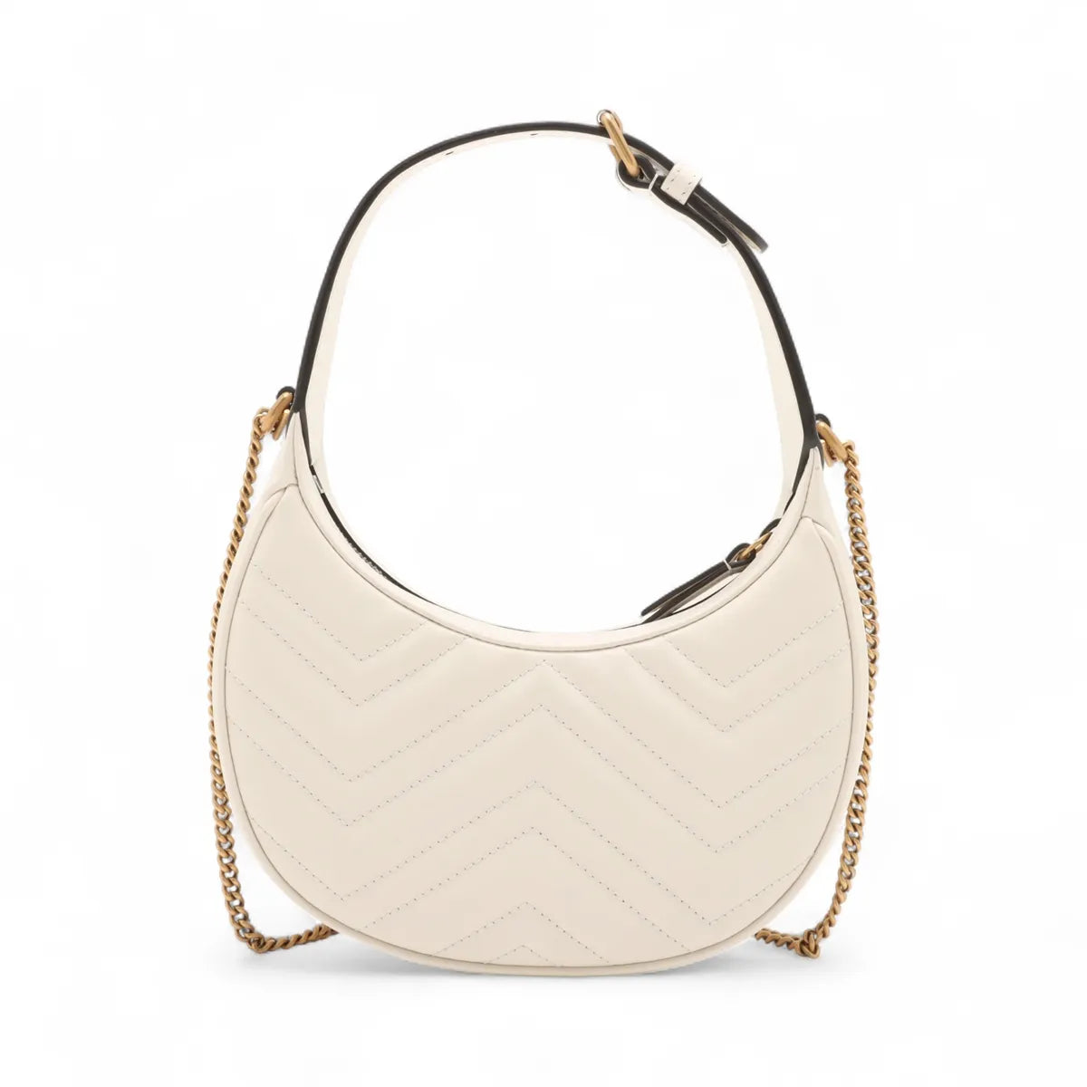 Gucci GG Marmont Leather 2 Way Shoulder Bag White