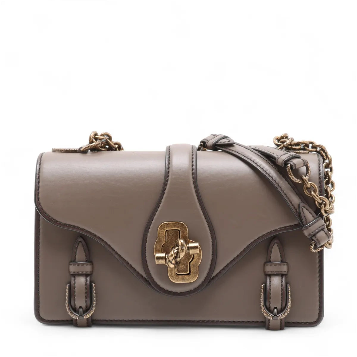 Bottega Veneta City Knot Leather Chain Shoulder Bag Brown