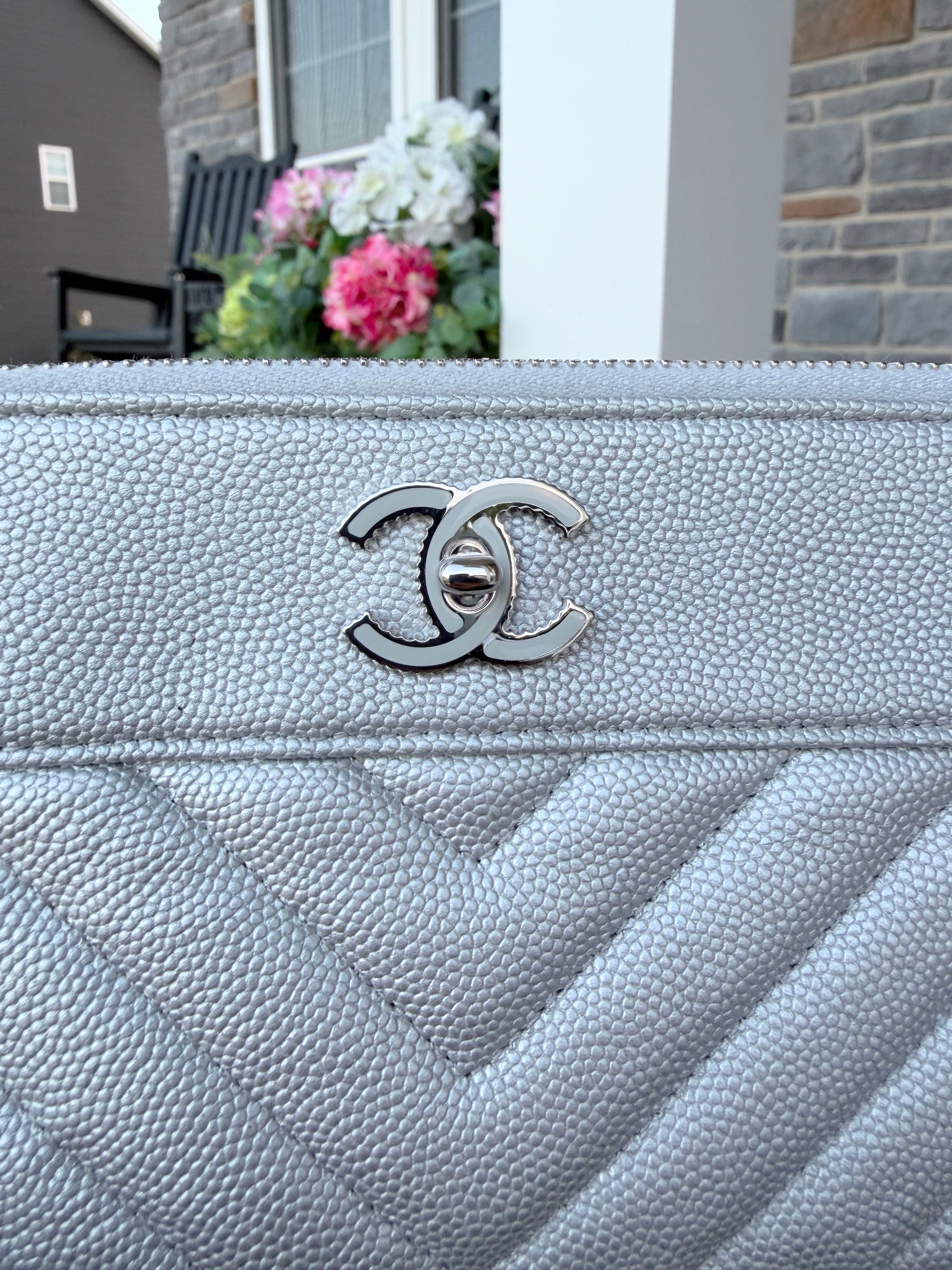 Chanel Caviar WOC Silver