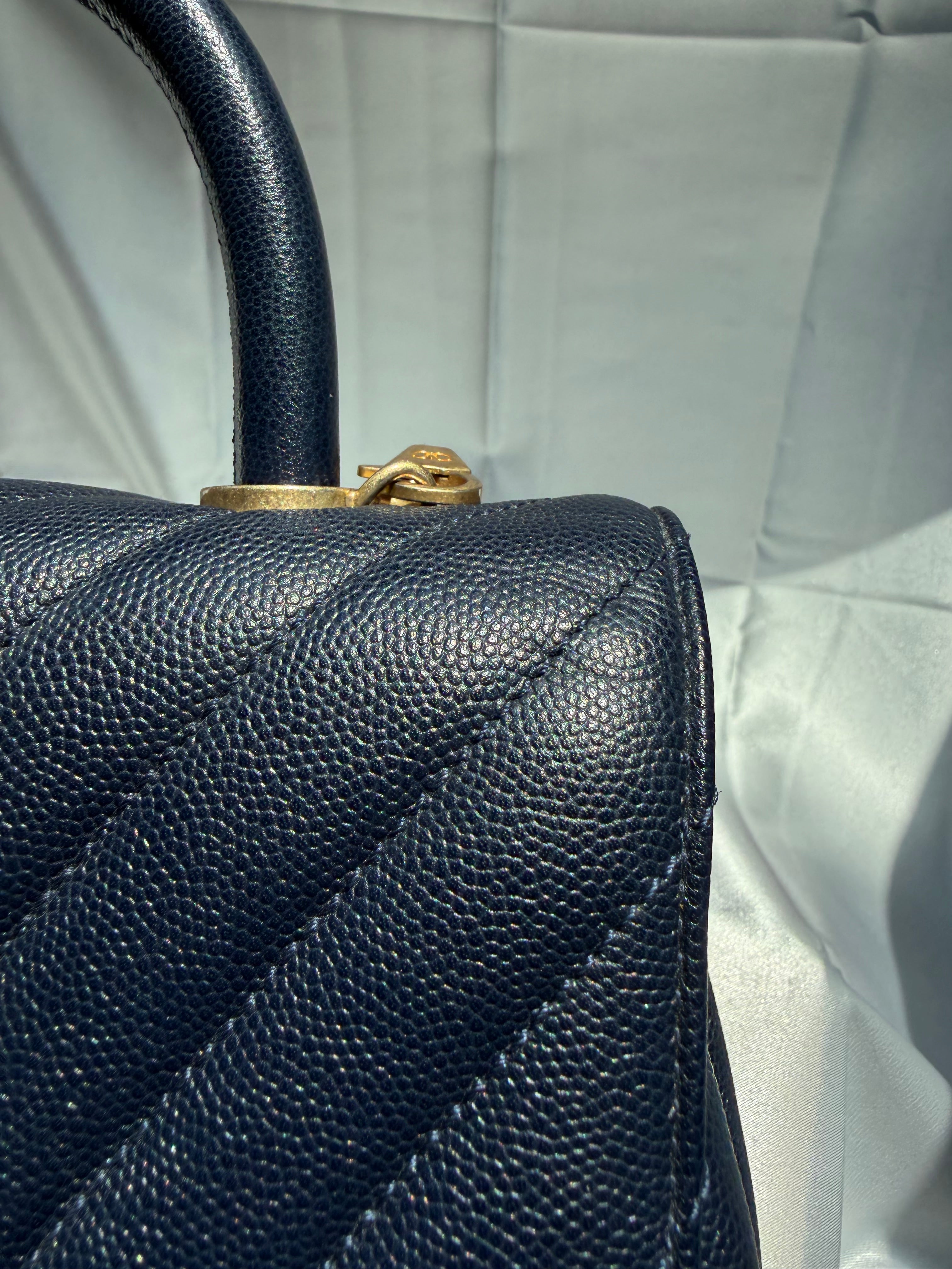 Chanel Coco Handle Navy Blue