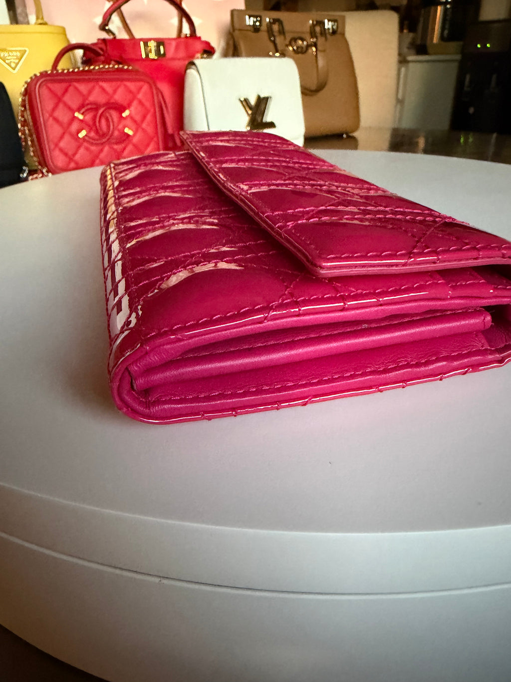 Christian Dior Pink Patent Wallet