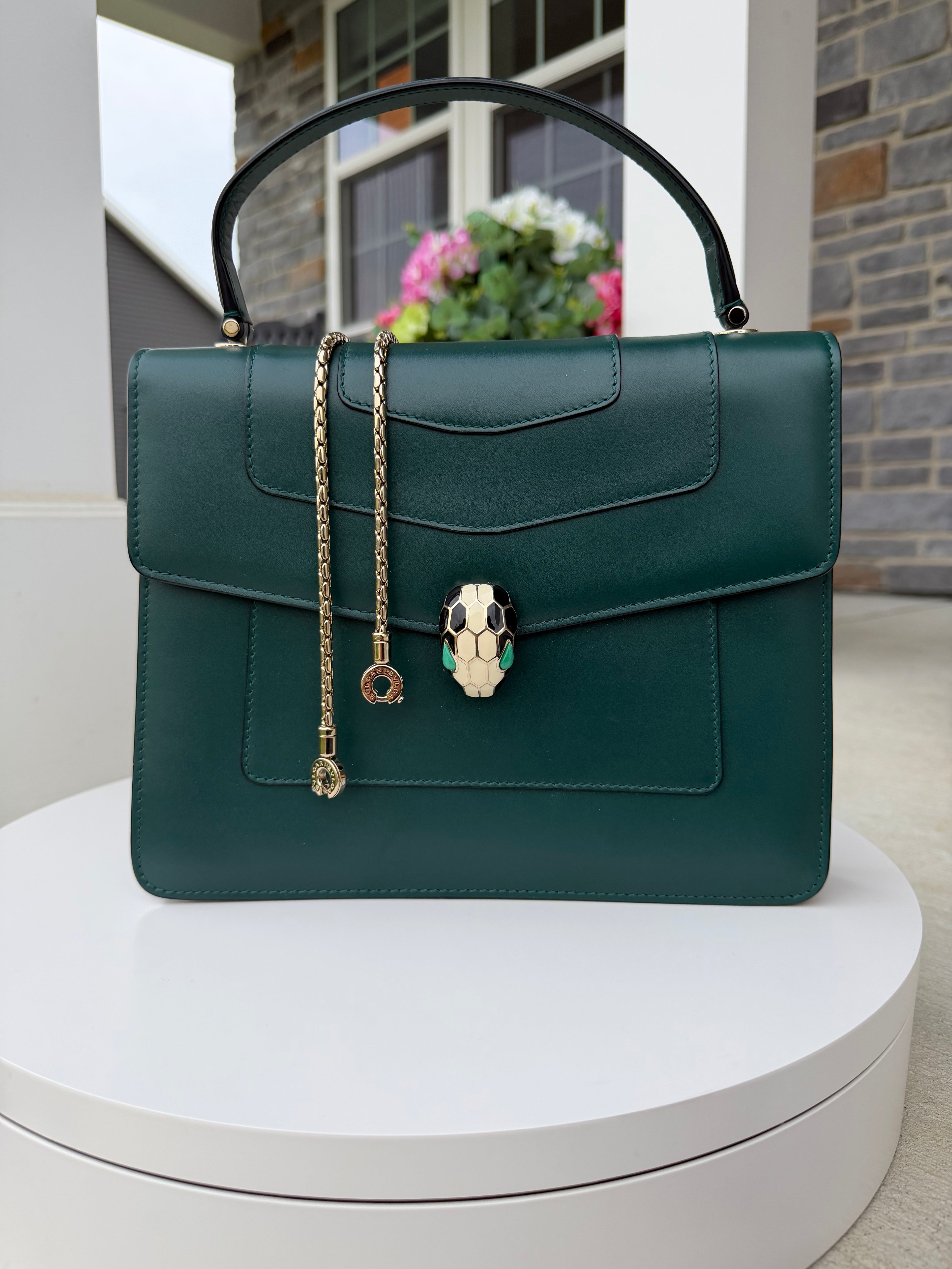 Bvlgari Green Top Handle