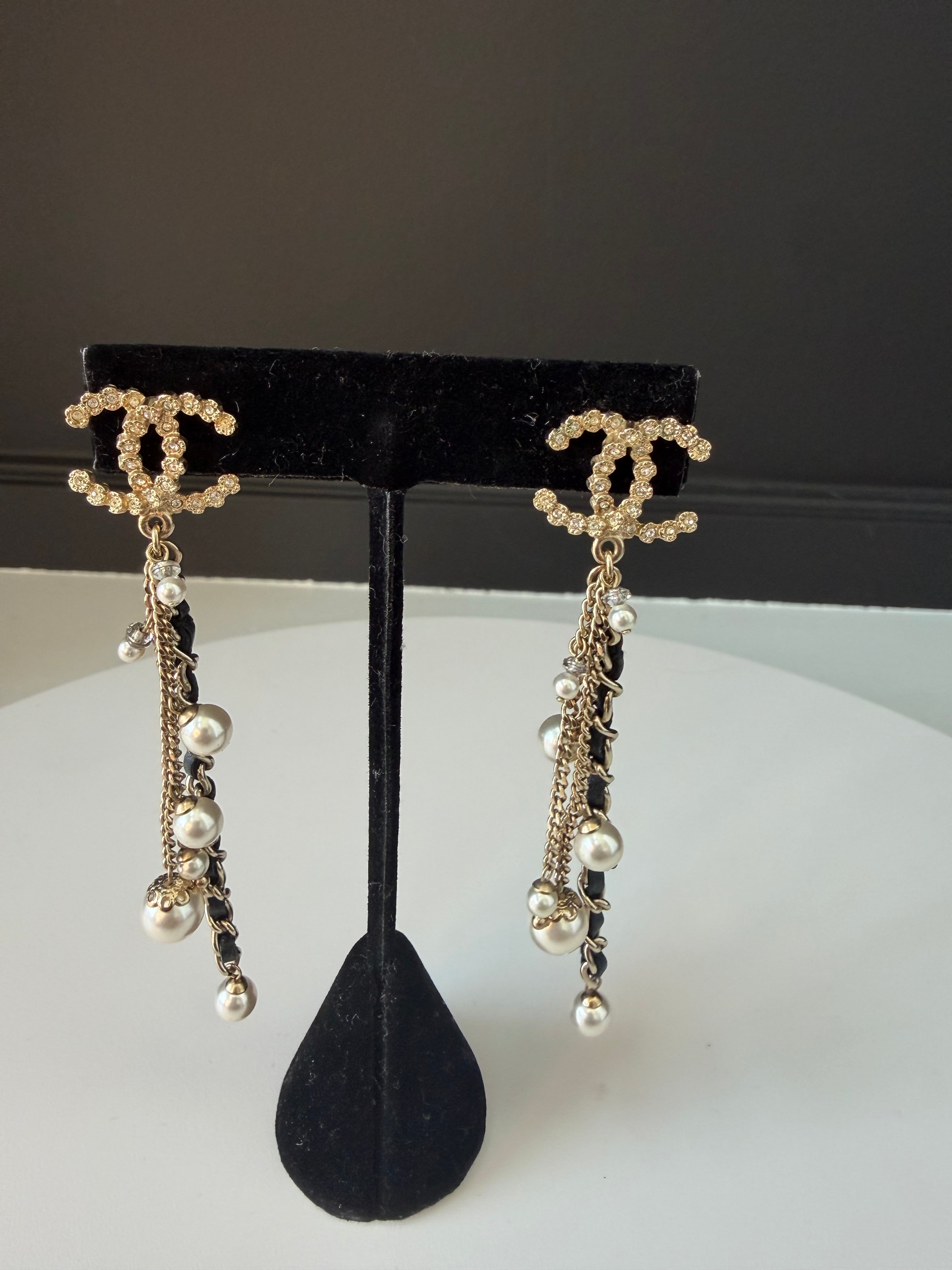Chanel Pearl Drop Earrings