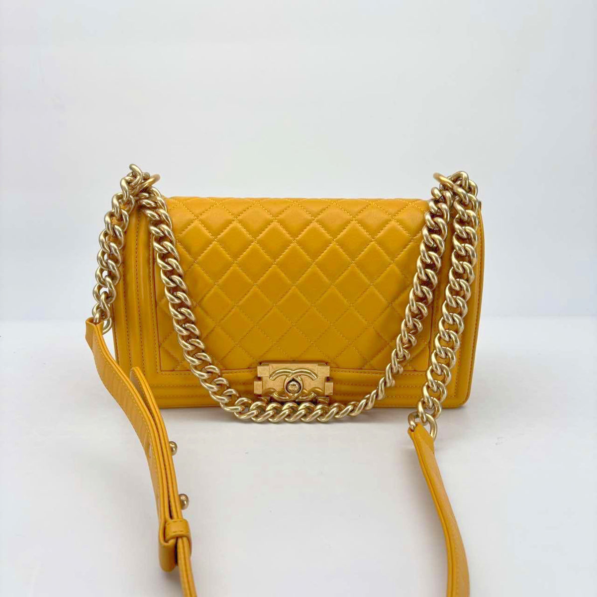 Chanel Medium Lambskin Yellow