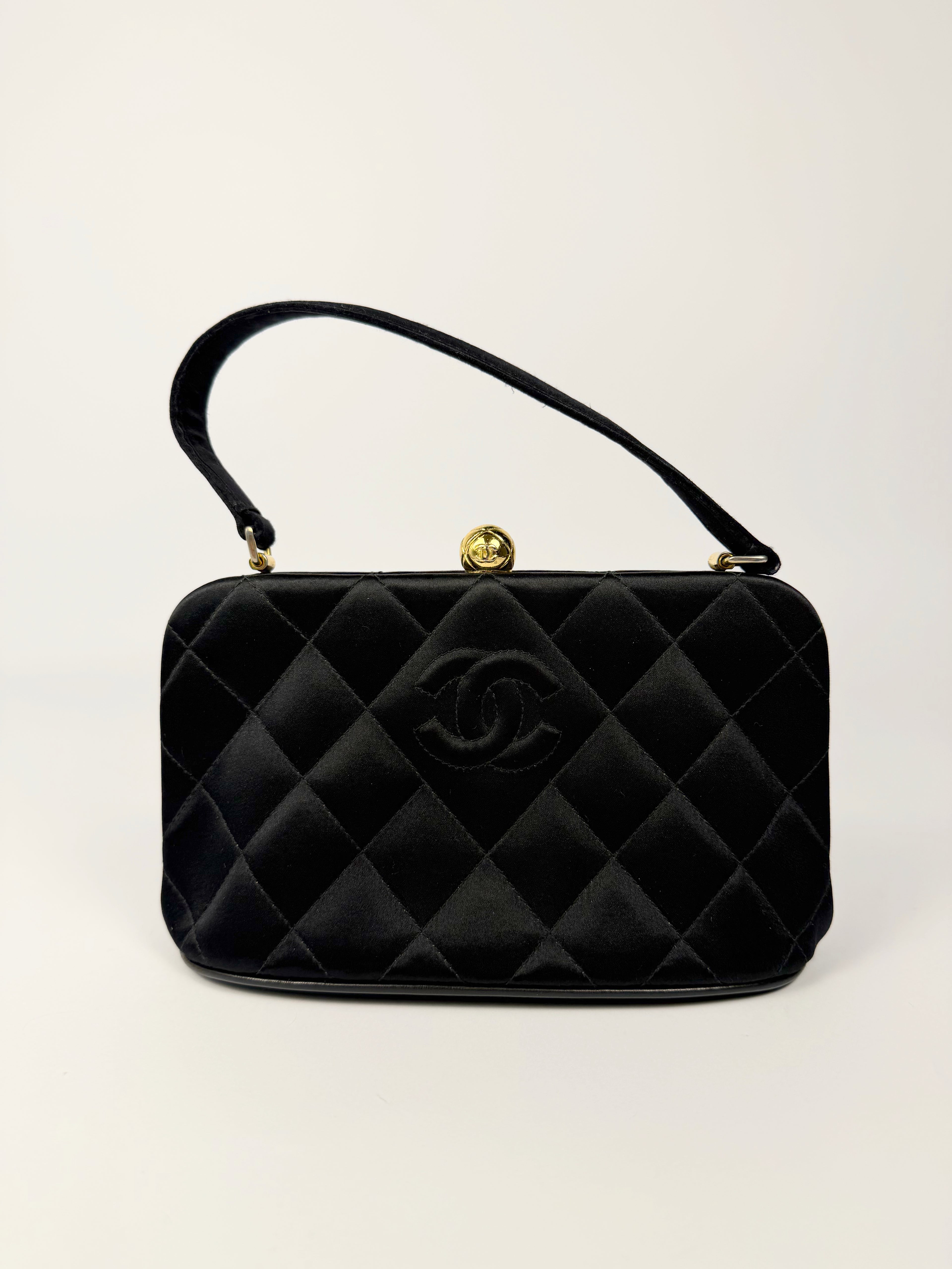 Chanel Quilted Satin Kisslock