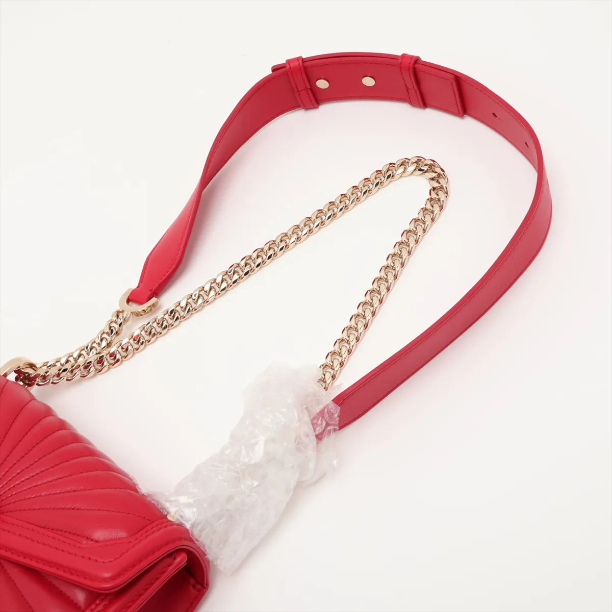 Bvlgari Diamond Blasting Top Handle / Crossbody Red