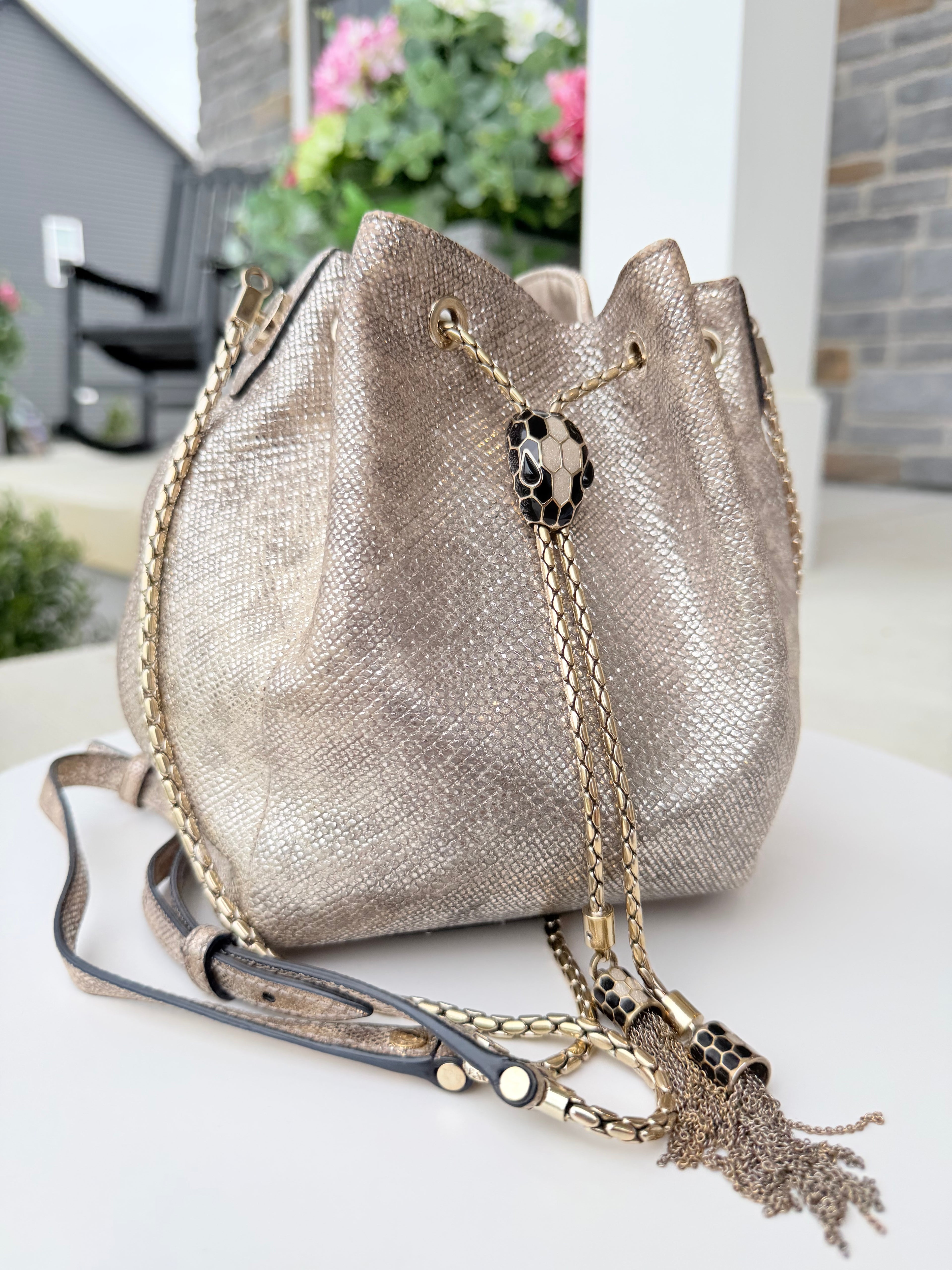 Bvlgari Bucket Bag Metallic
