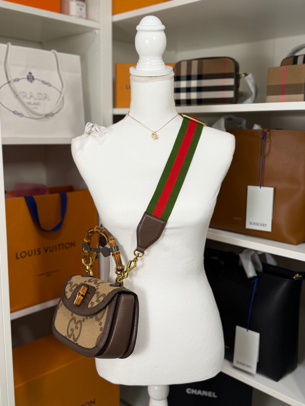 Gucci Bamboo Top Handle Crossbody