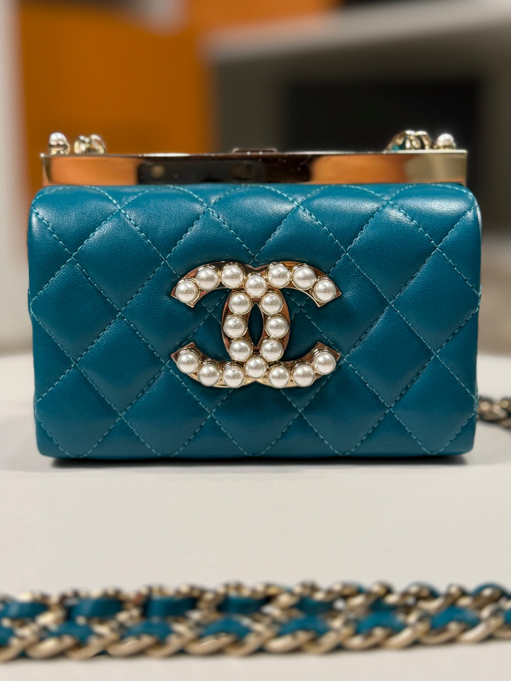 Chanel Pearl Teal Crossbody