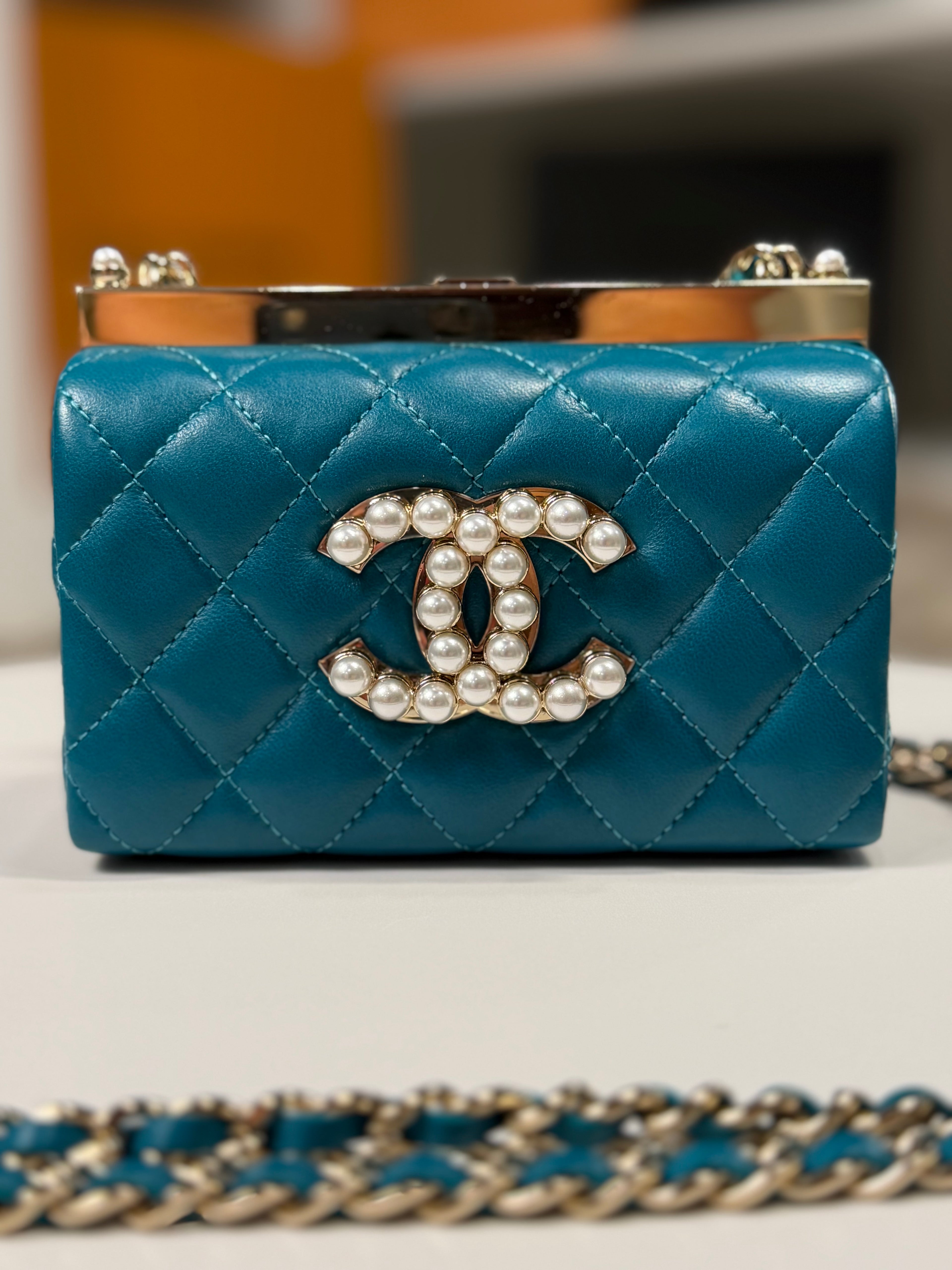 Chanel Pearl Teal Crossbody