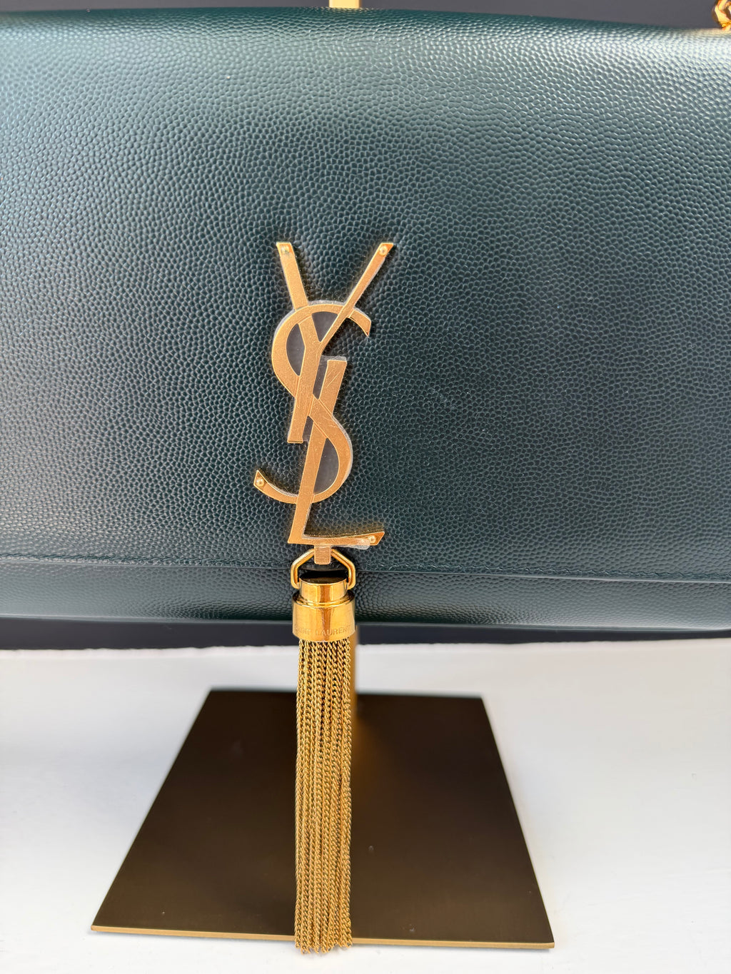 YSL Dark Green Crossbody