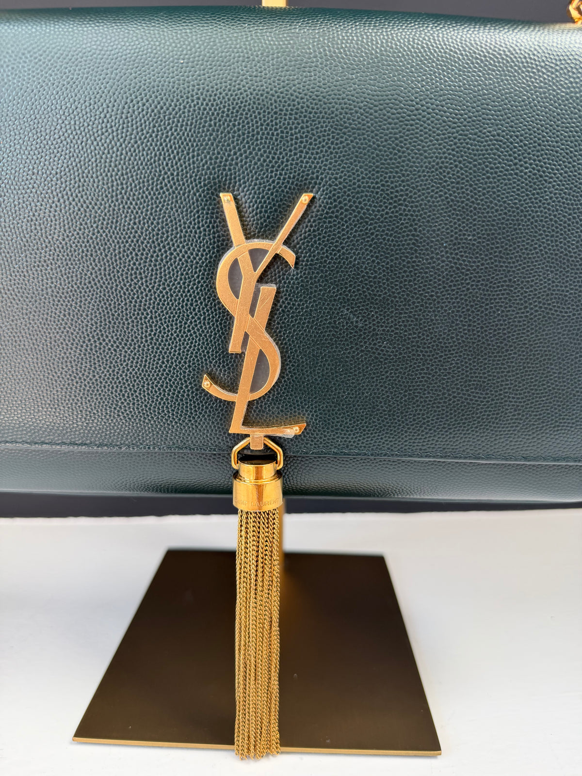 YSL Dark Green Crossbody