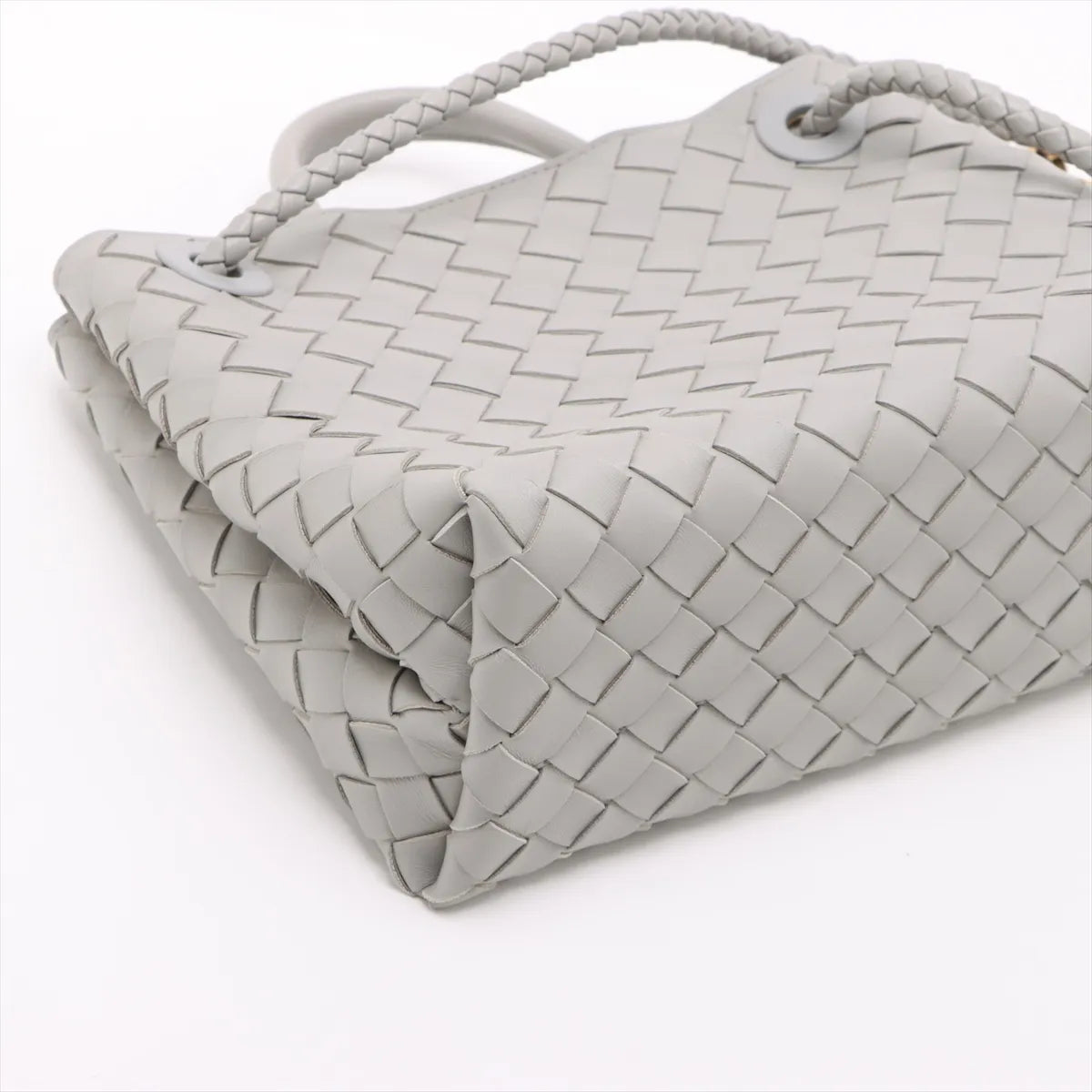 Bottega Veneta Intrecciato Small Andiamo Grey Two Way