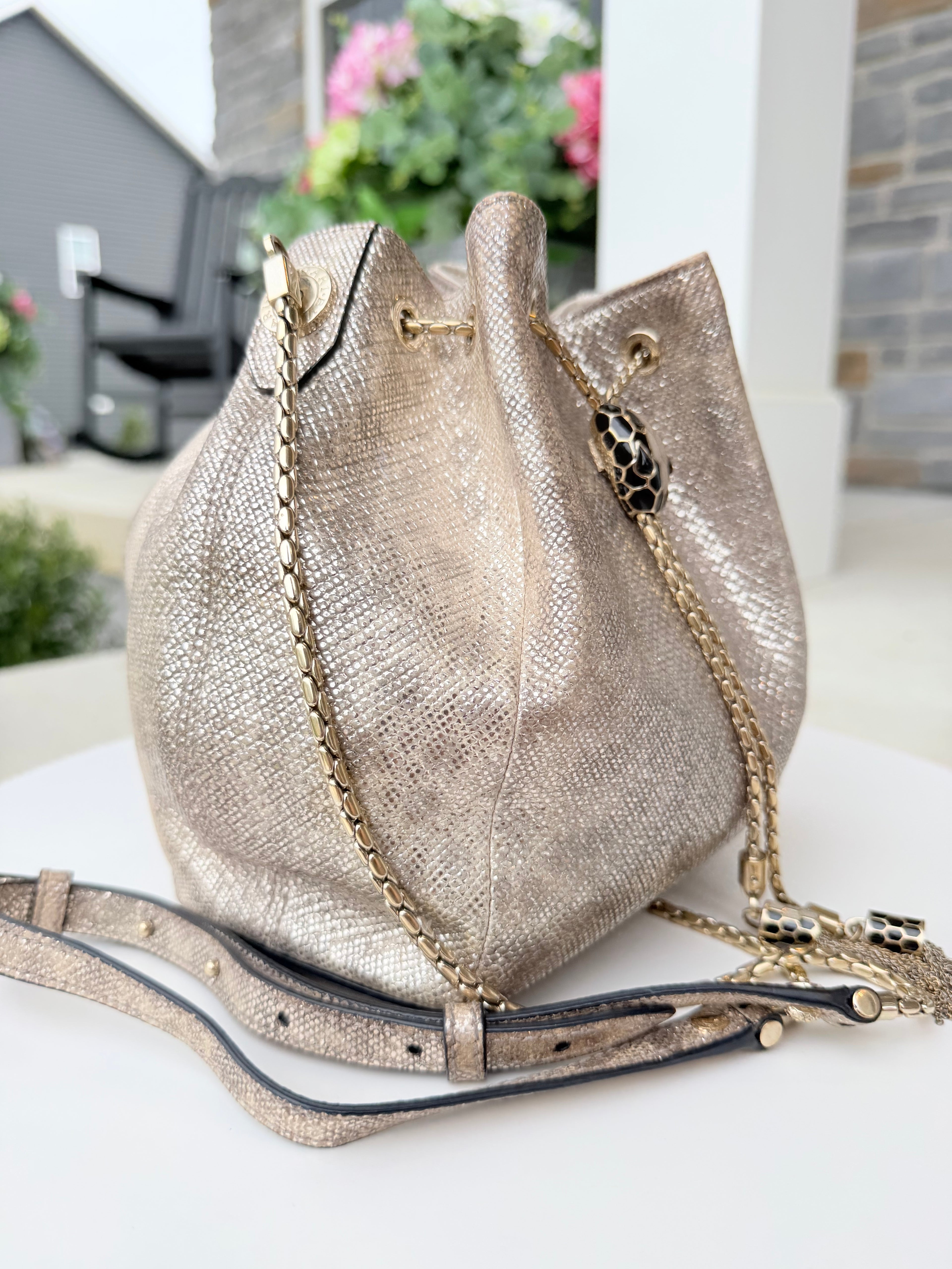 Bvlgari Bucket Bag Metallic