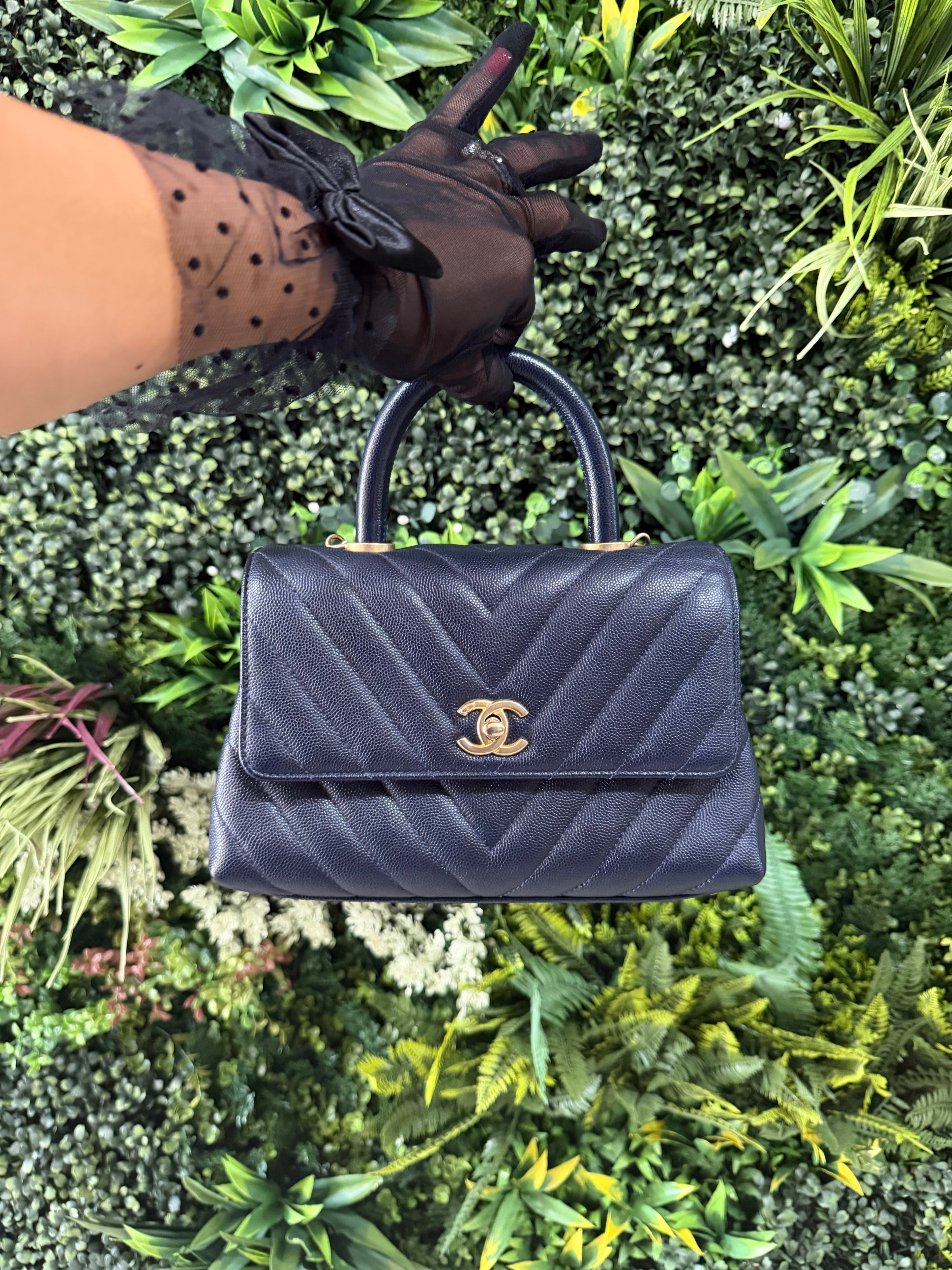 Chanel Coco Handle Navy Blue