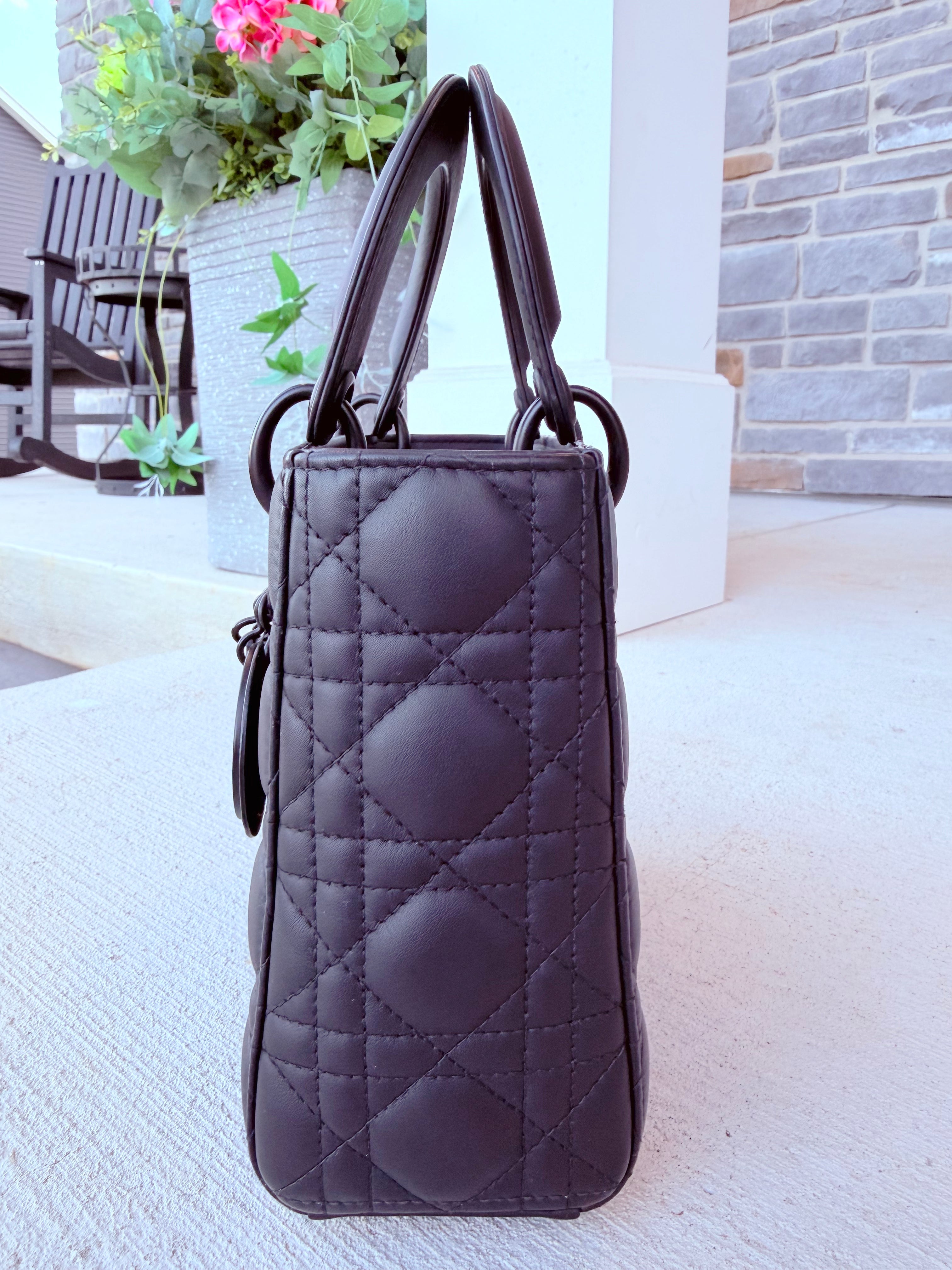Christian Dior Small Matte Black Lady