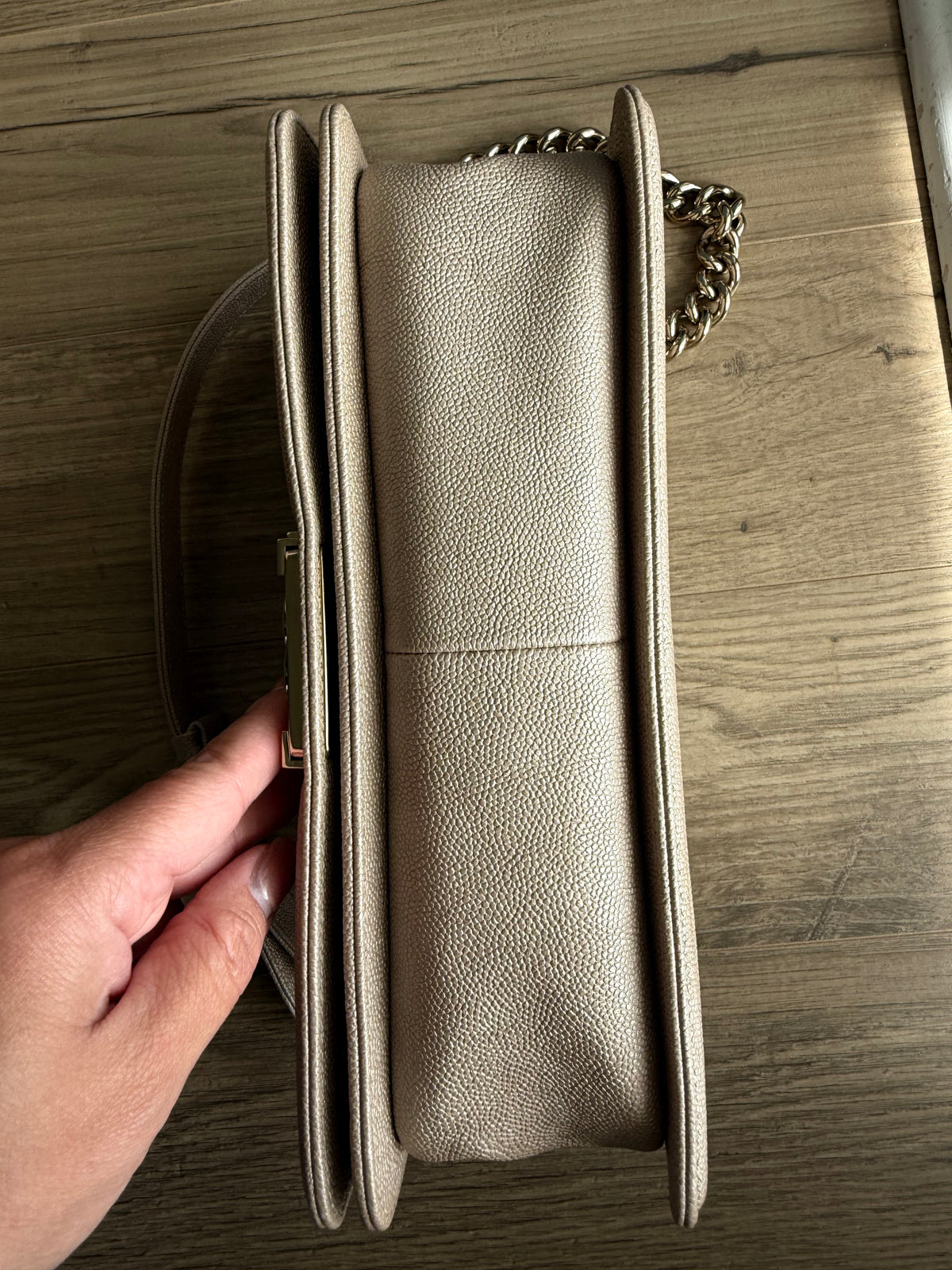 Chanel Pearlescent Medium Boy Bag