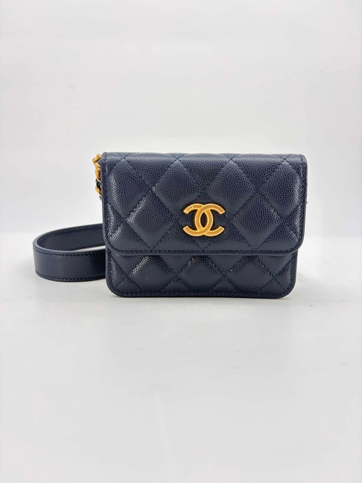 Chanel Navy Caviar Mini Crossbody