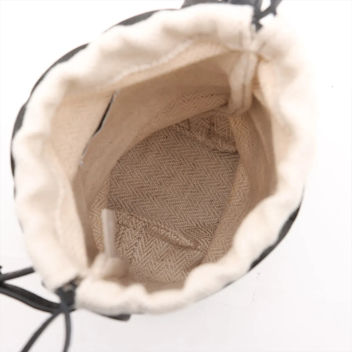 Loewe Anagram cut-out pocket leather x canvas Shoulder bag Black