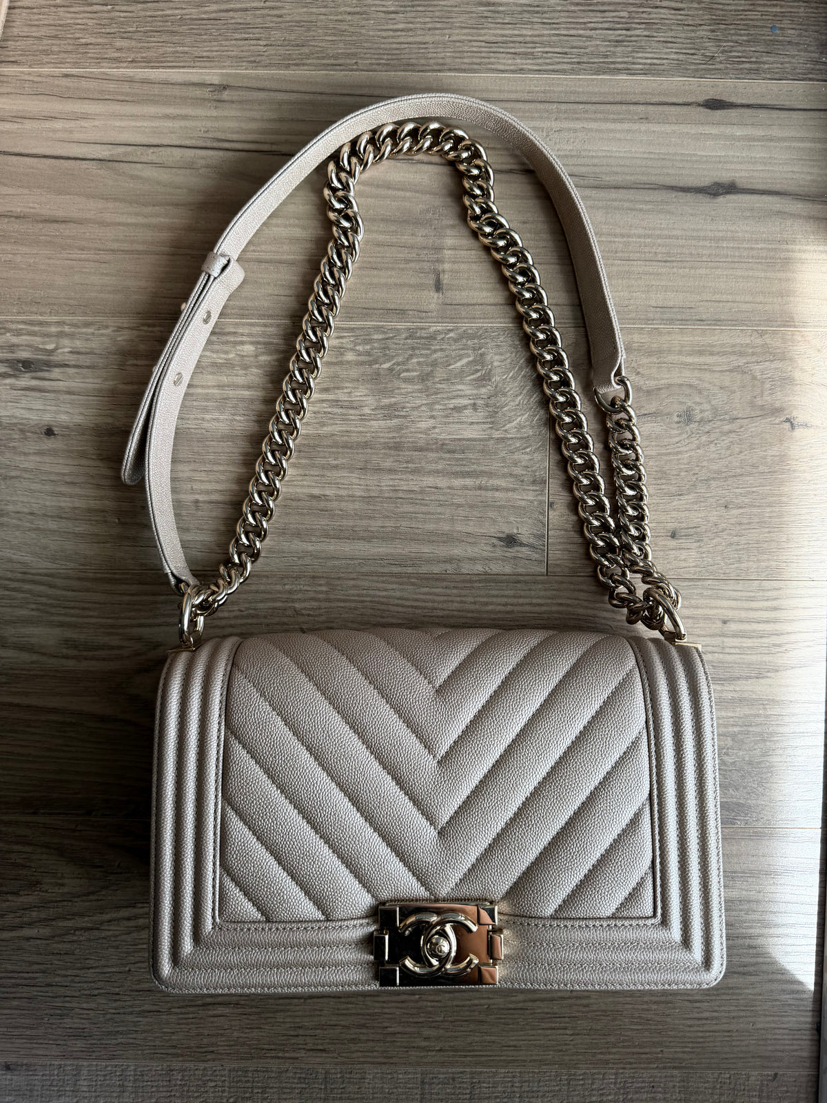 Chanel Pearlescent Medium Boy Bag