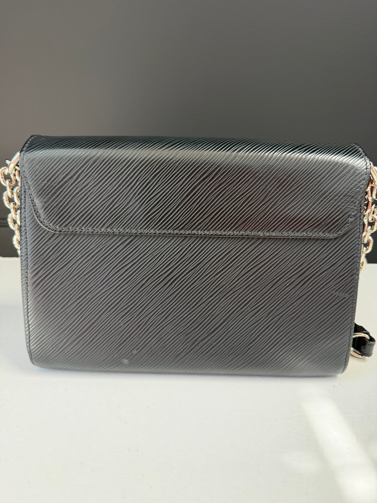 Louis Vuitton Silver Hardware Black Twist