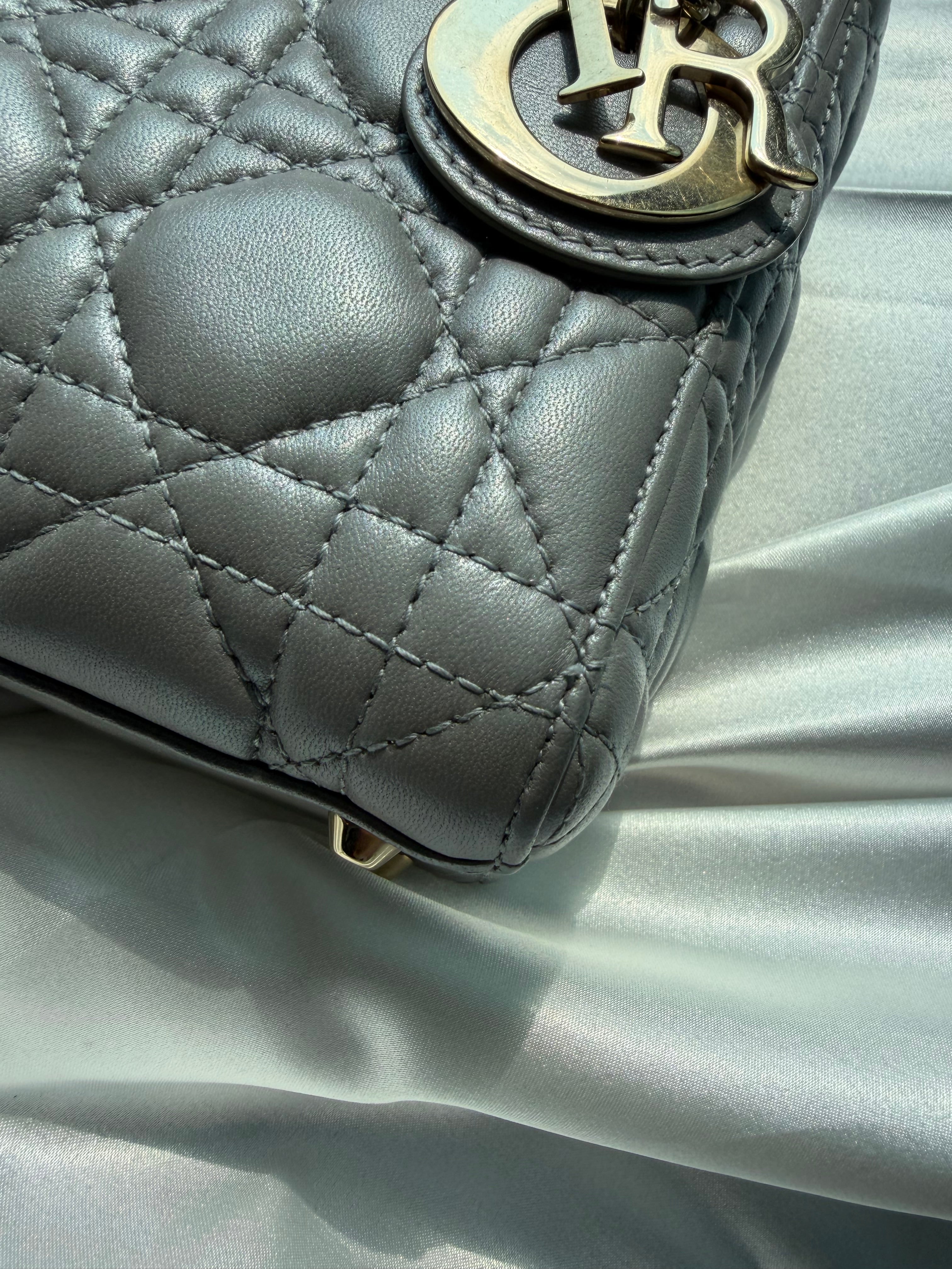 Christian Lady Dior Mini Grey