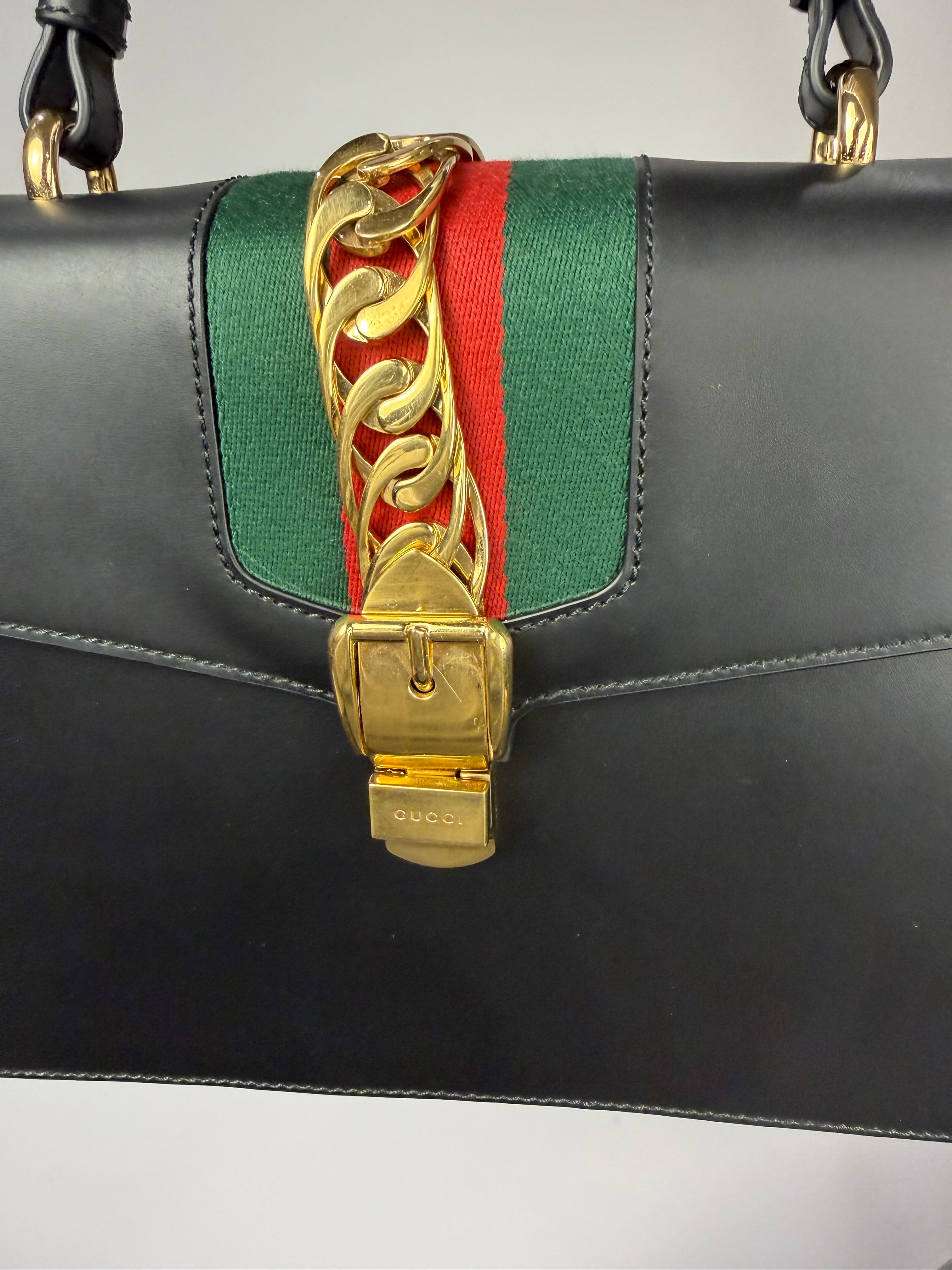 Gucci Black Two Way Handbag