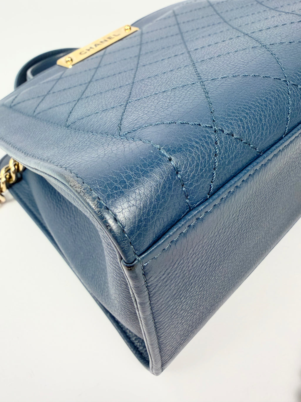 Chanel Blue Shopper Tote Crossbody