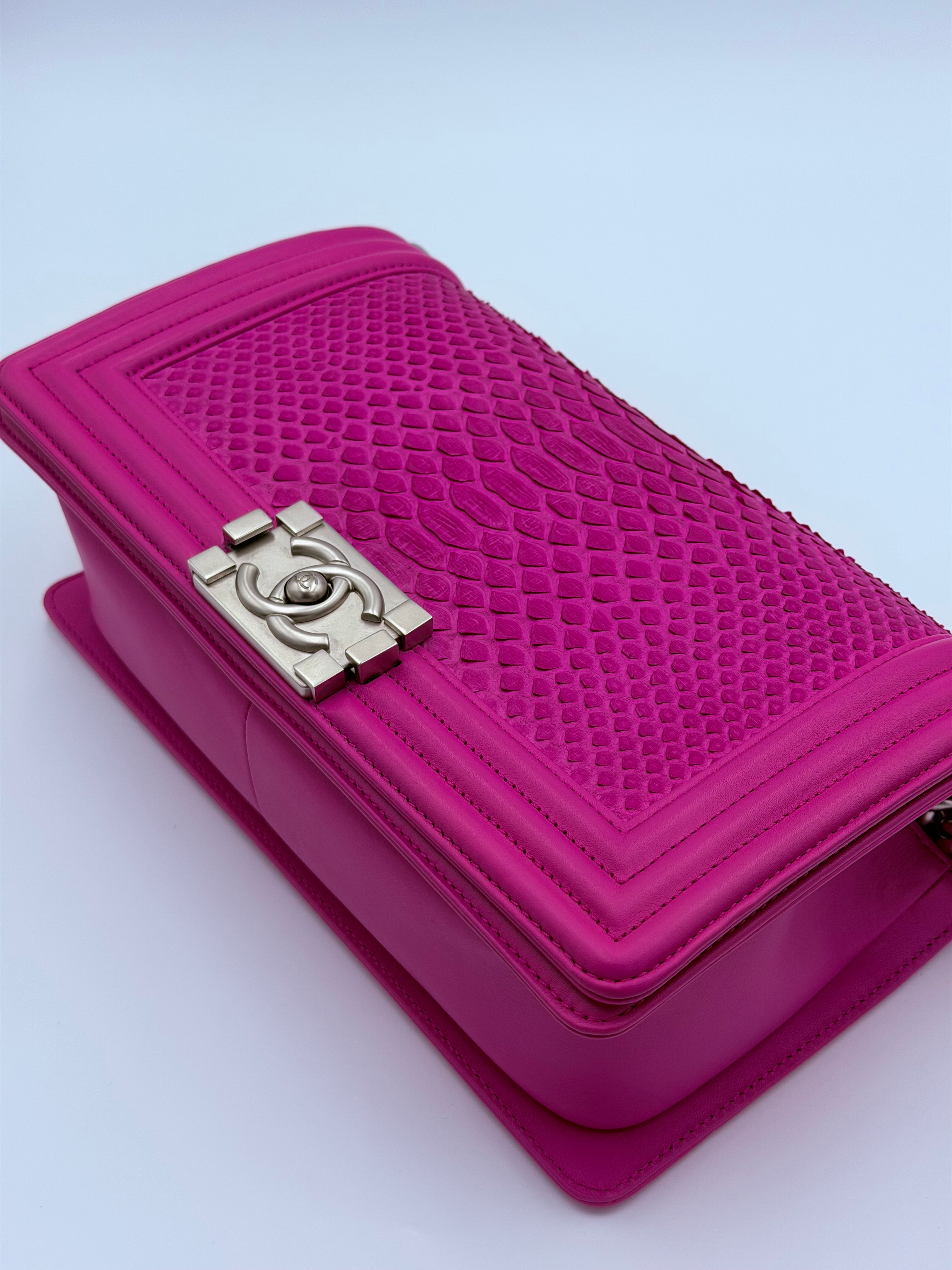 Chanel Boy Bag Medium Python