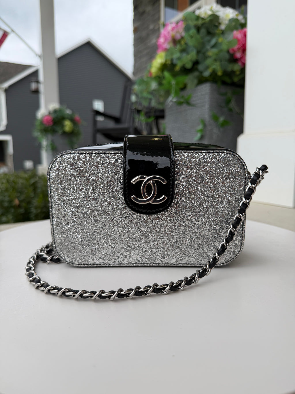 Chanel Crossbody Patent Black