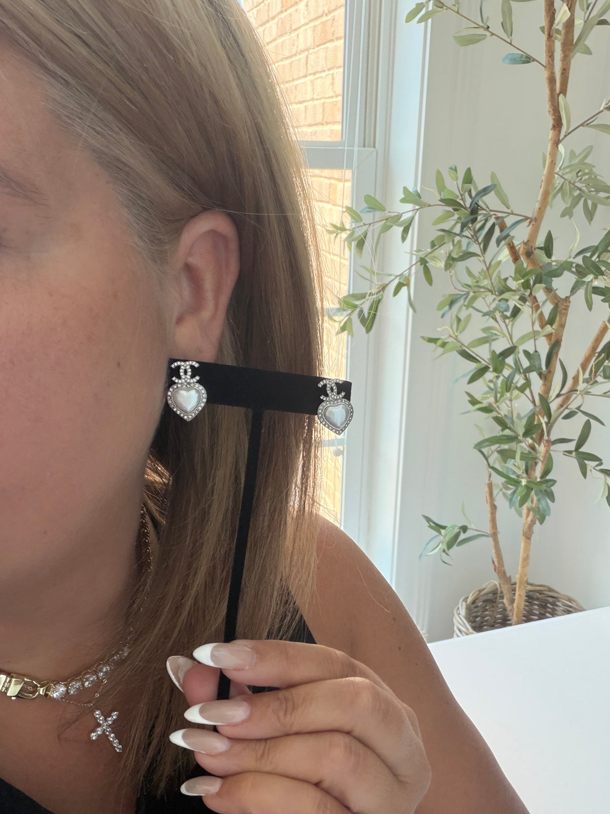 Chanel Heart Earrings