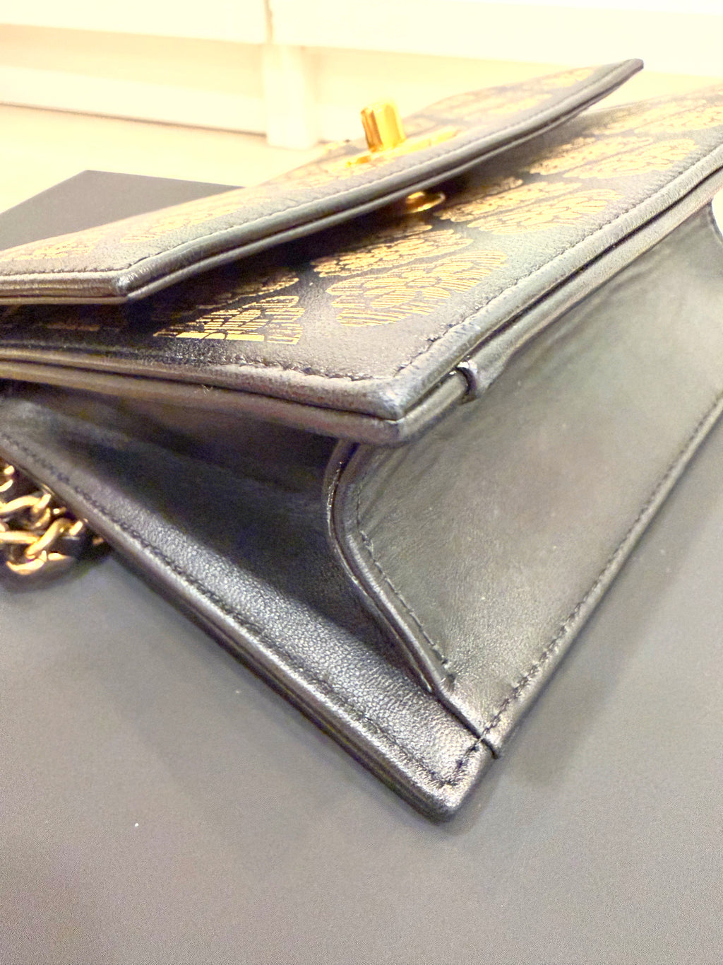 Chanel Black Gold Crossbody