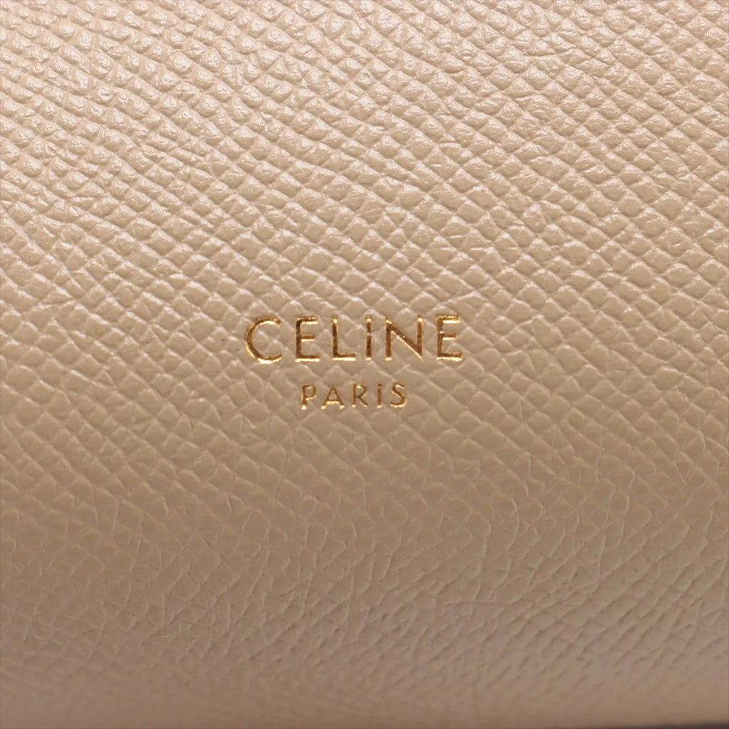 Celine Nano Leather 2 Way Handbag Beige