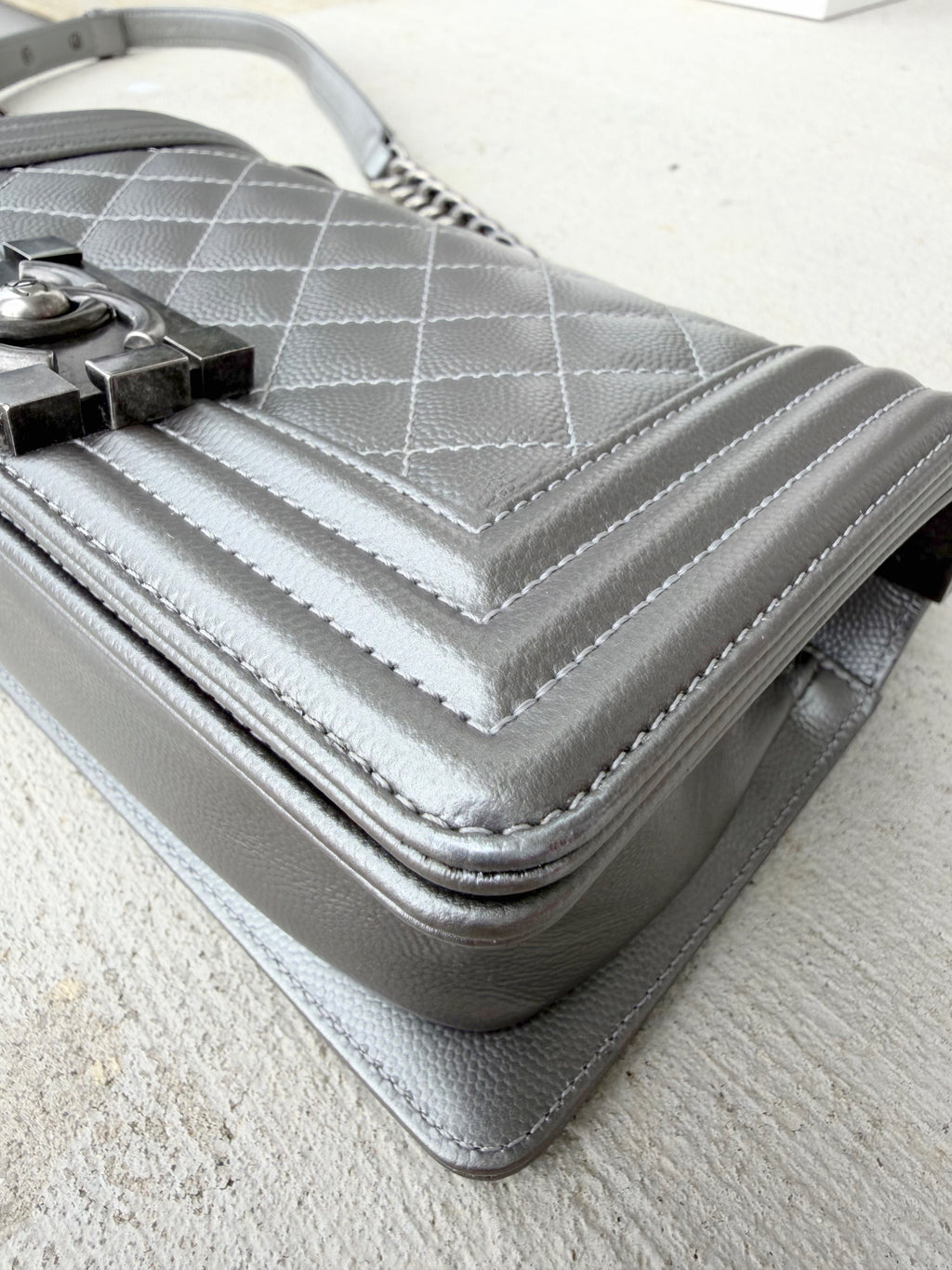 Chanel Boy Small Silver