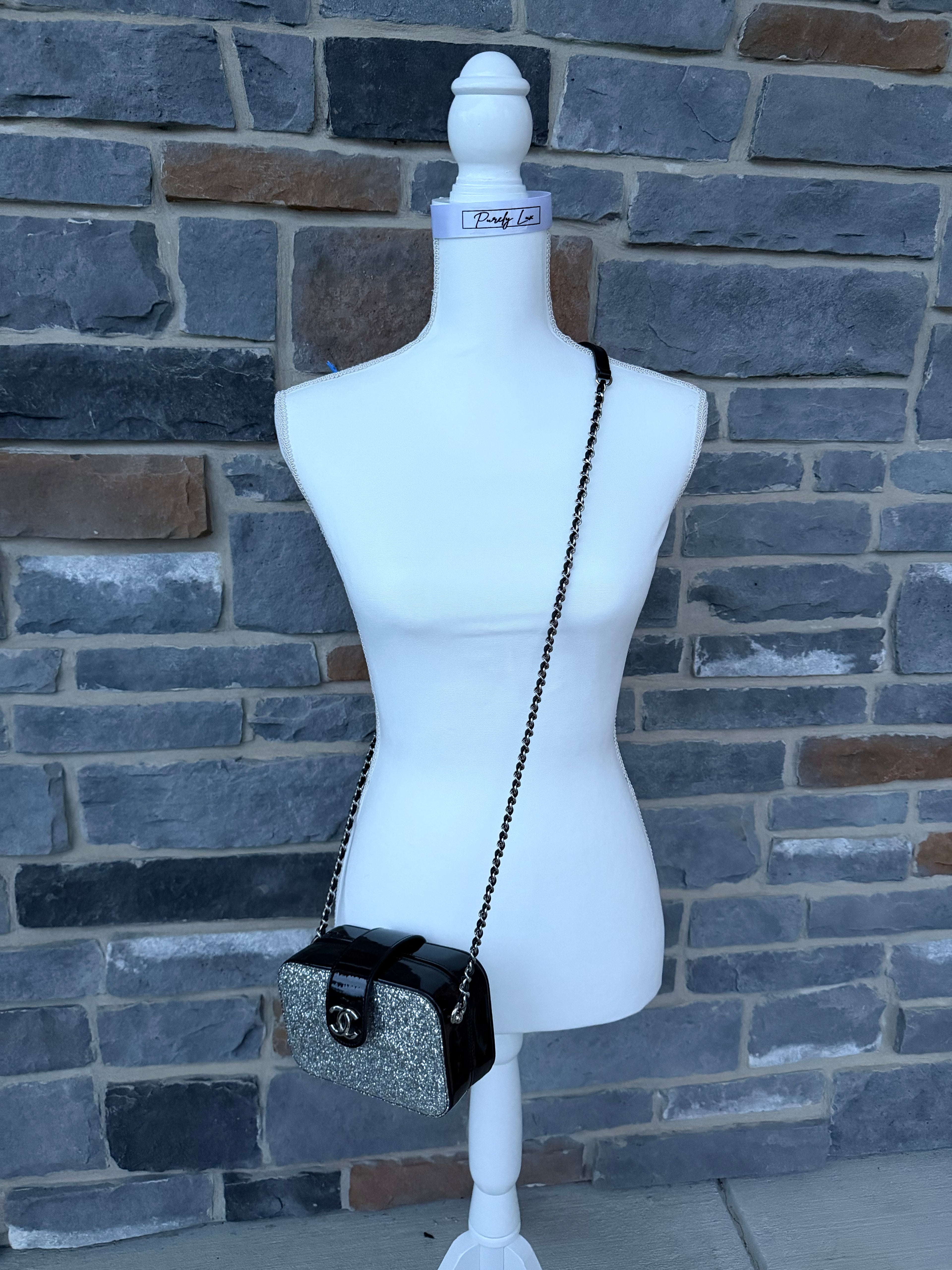 Chanel Crossbody Patent Black