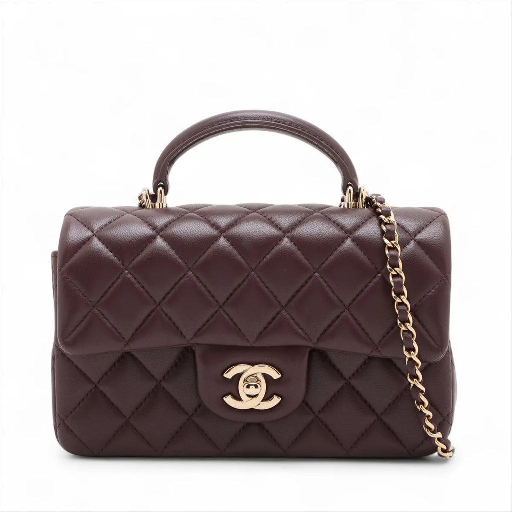 Chanel Brown Mini Top Handle
