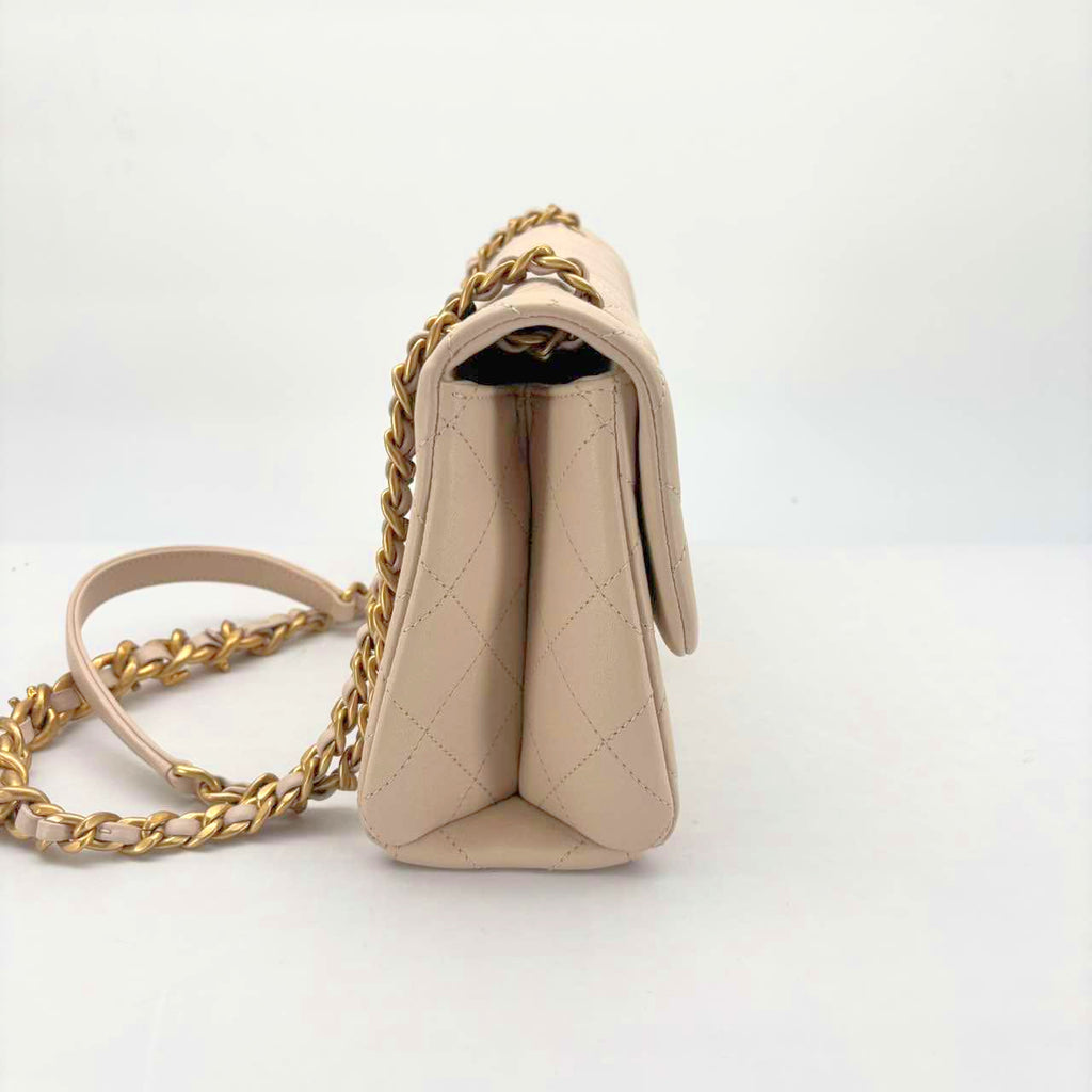 Chanel Beige Microchipped Crossbody