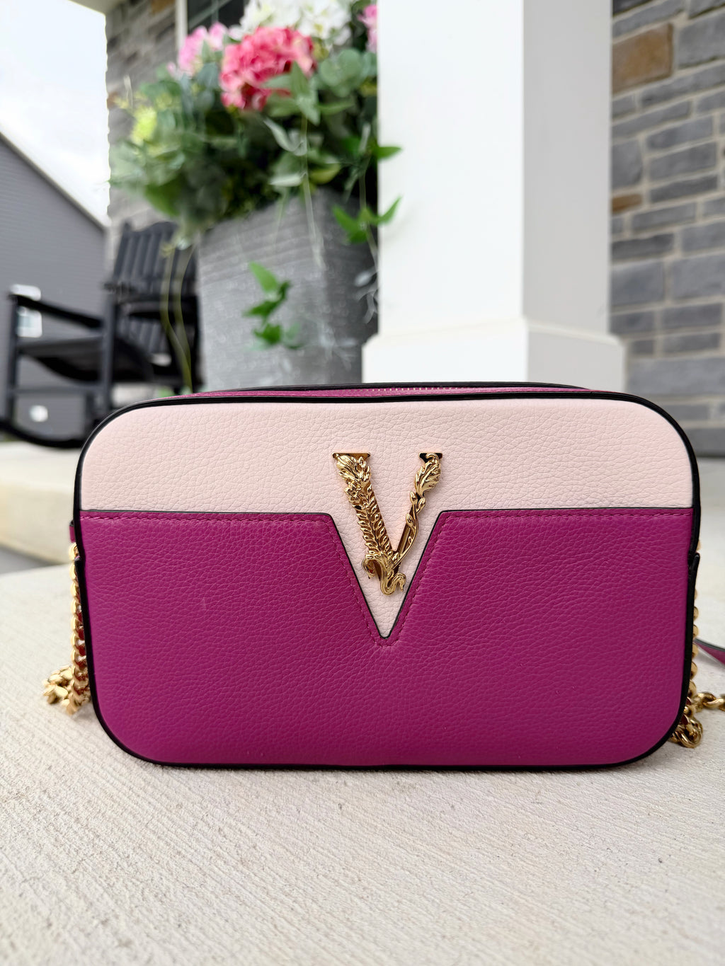 Versace Pink Camera Bag