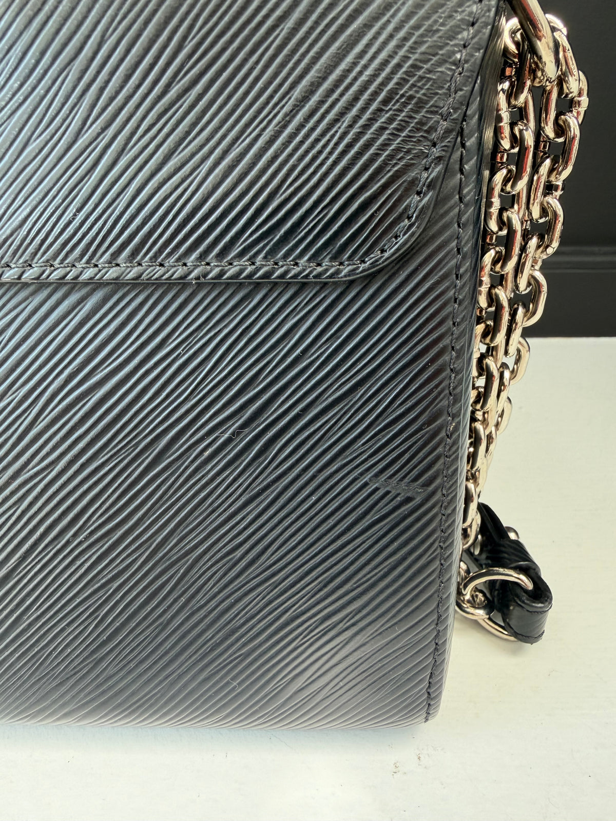 Louis Vuitton Silver Hardware Black Twist