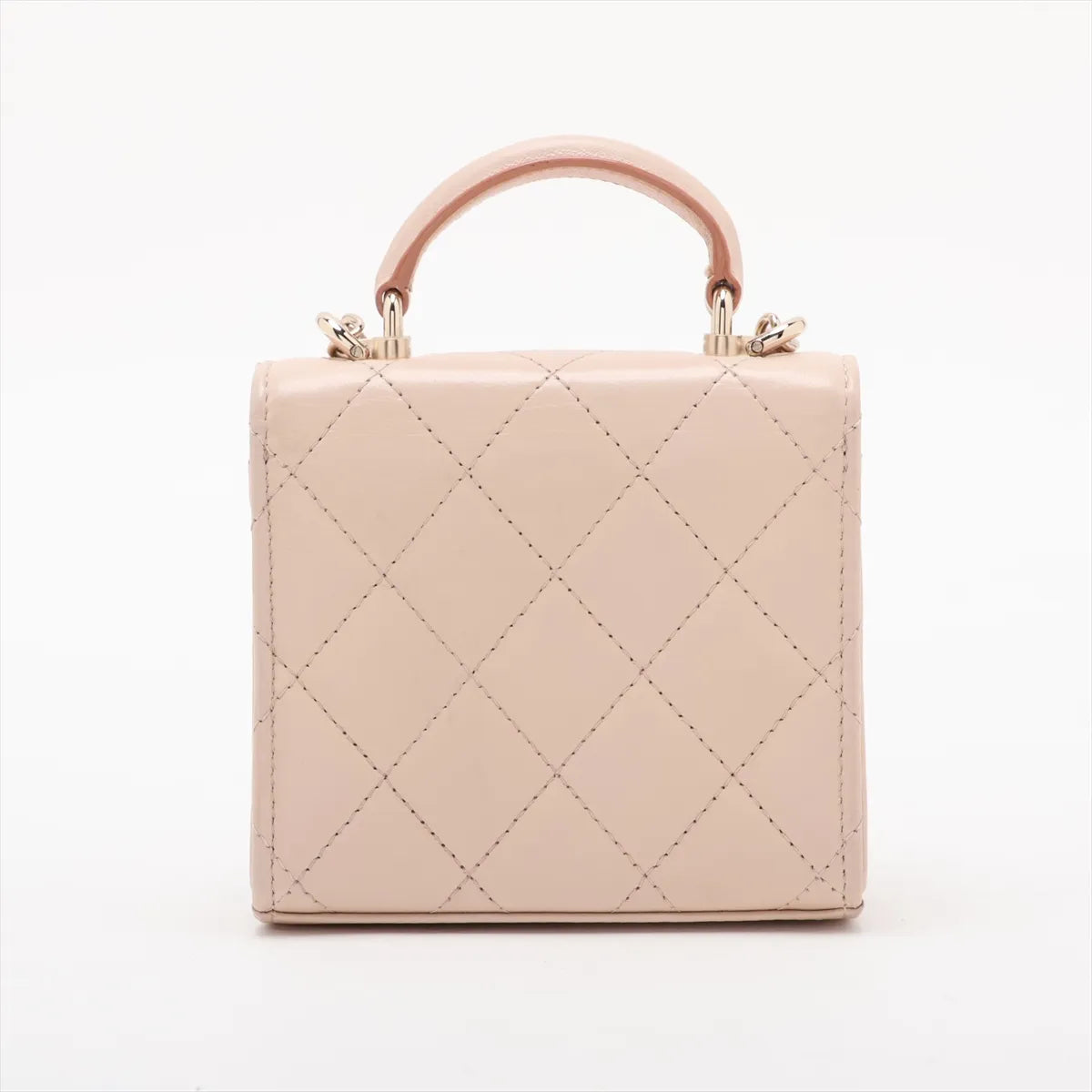 Chanel Matelasse Lambskin Top Handle Beige