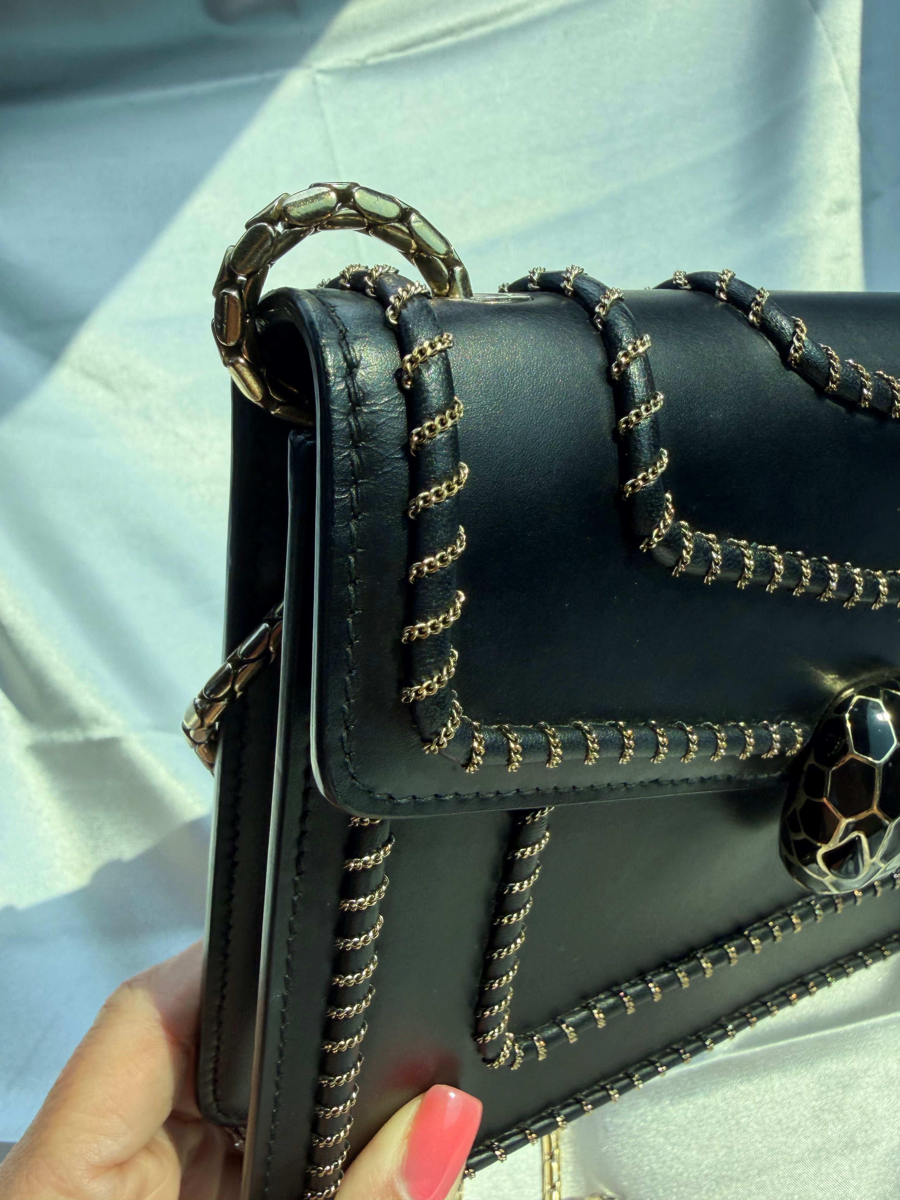Bvlgari Black Chain Around Small Serpenti